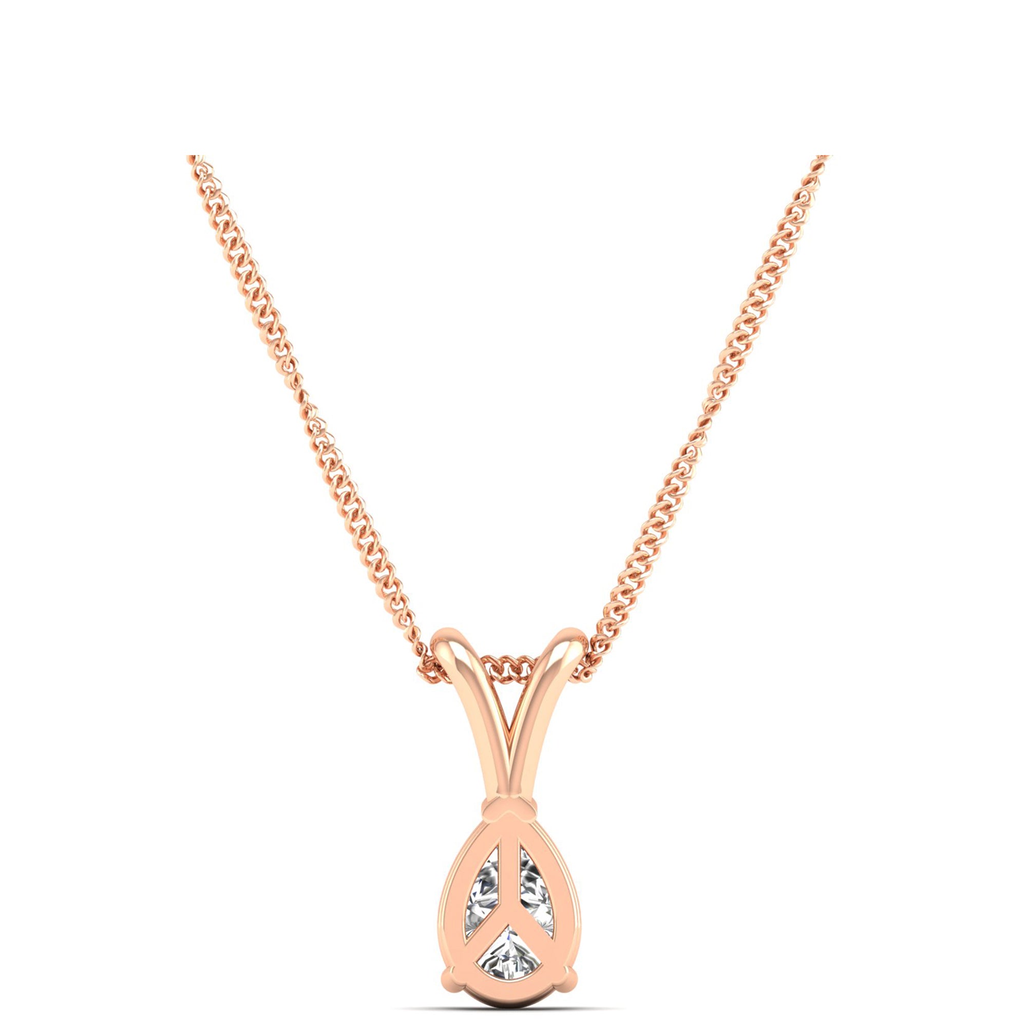 Pear cut Diamond Pendant 0.5 Carat