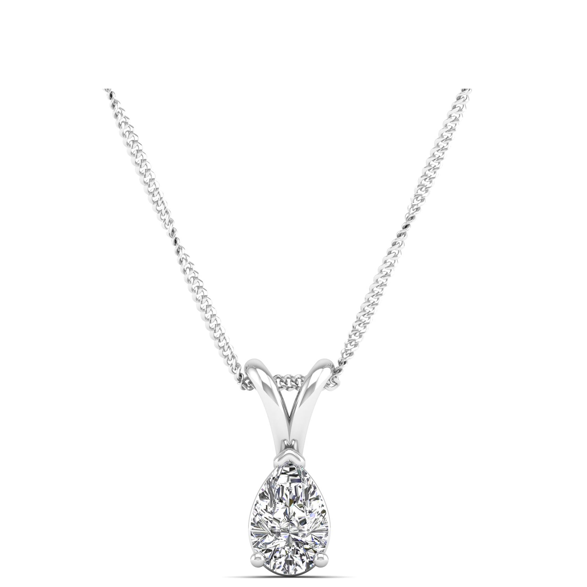 Pear cut Diamond Pendant 0.5 Carat