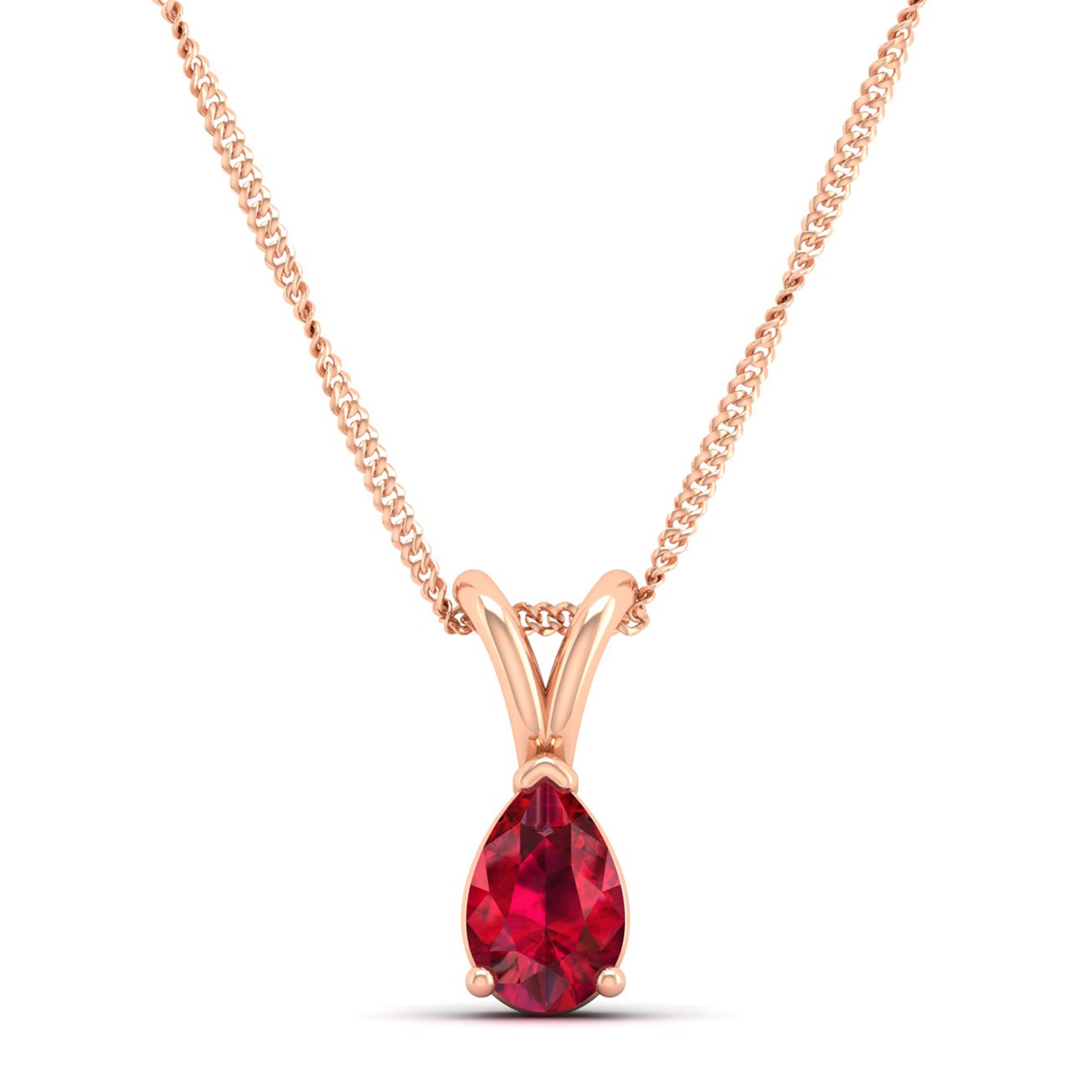 Pear Cut Ruby Pendant 1.0 Carat