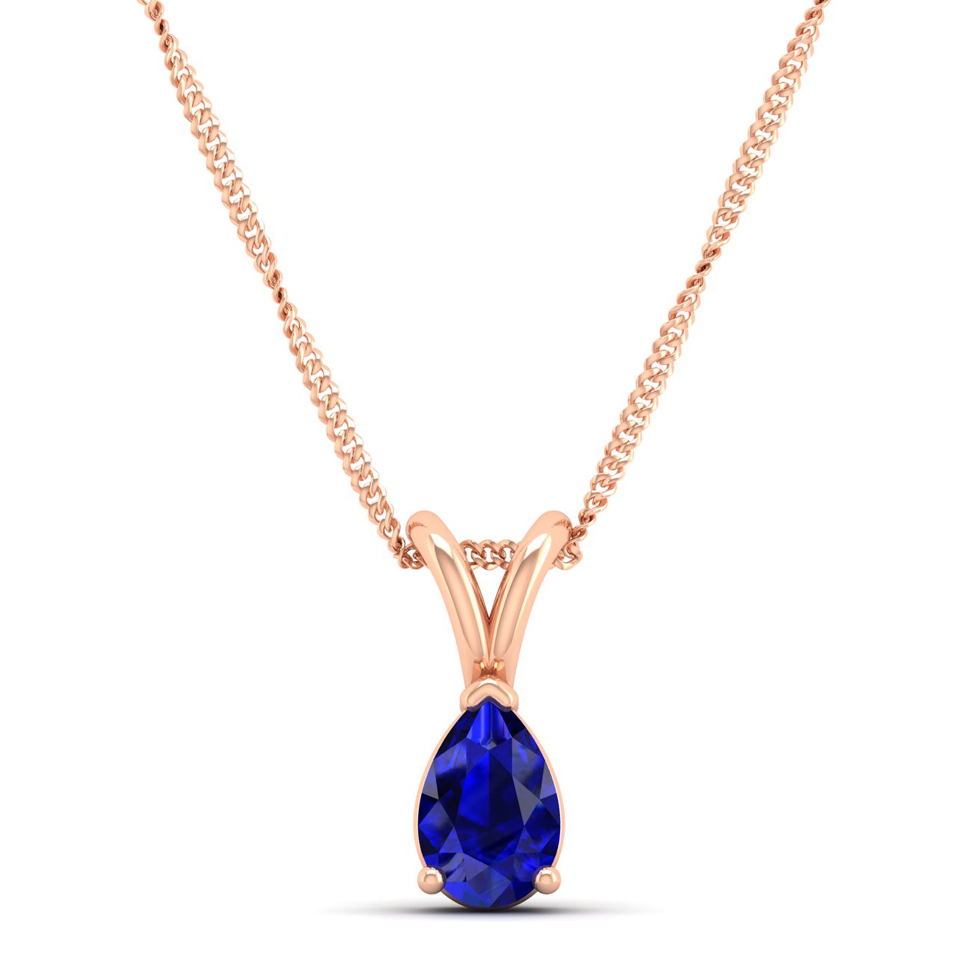 Pear Cut Sapphire Pendant 1.0 Carat
