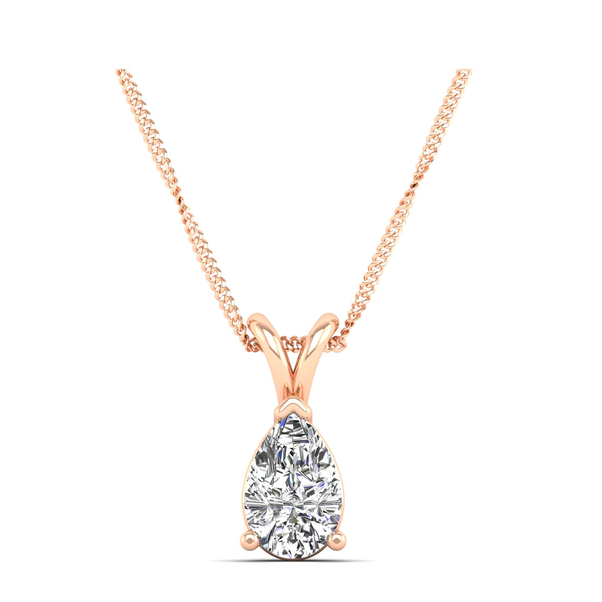 Pear Cut Diamond Pendant 1.0 Carat