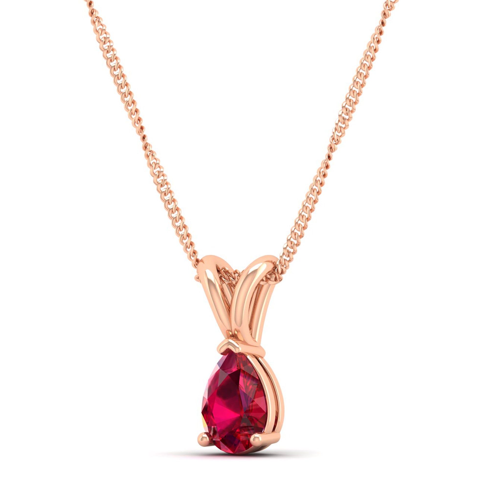 Pear Cut Ruby Pendant 1.0 Carat