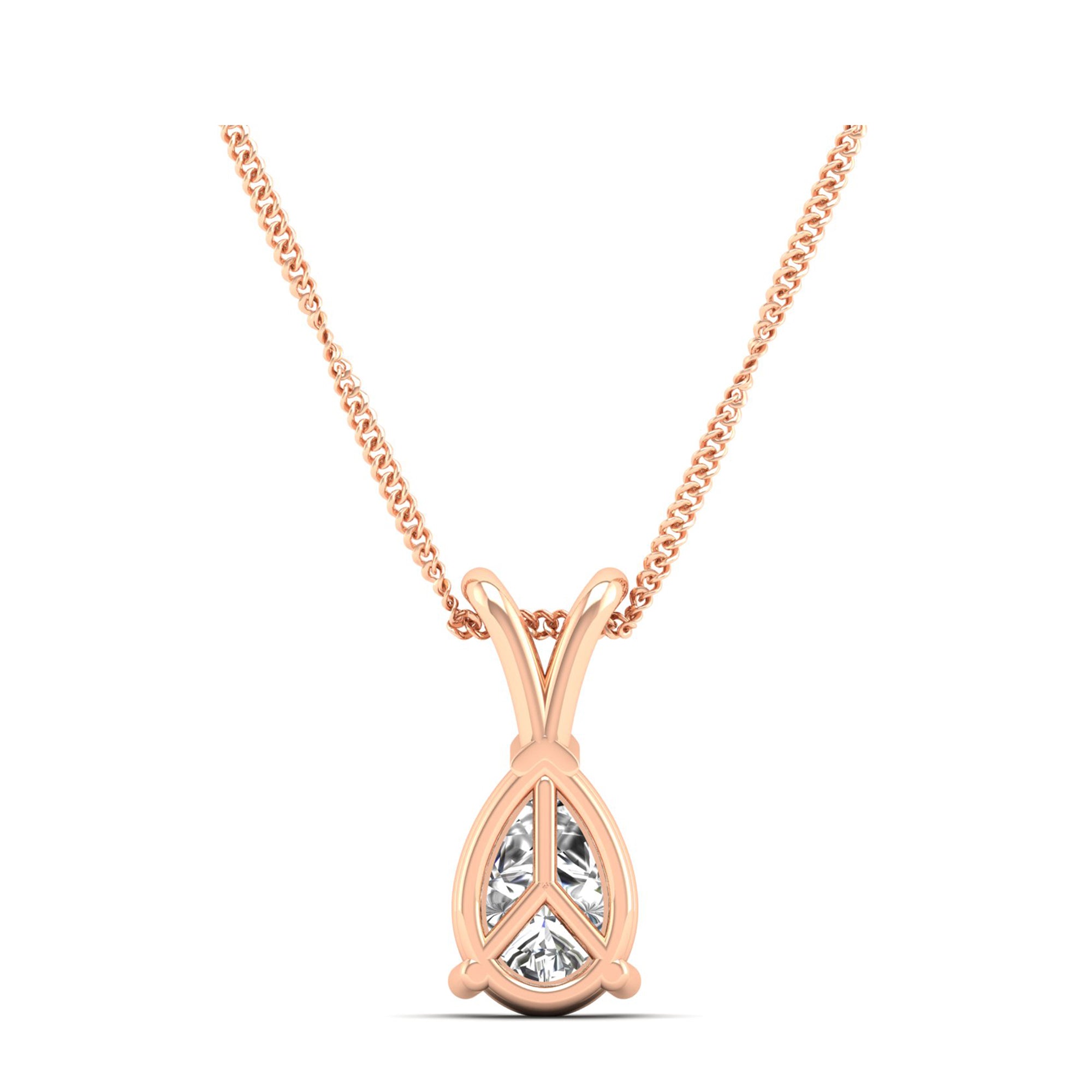 Pear Cut Diamond Pendant 1.0 Carat