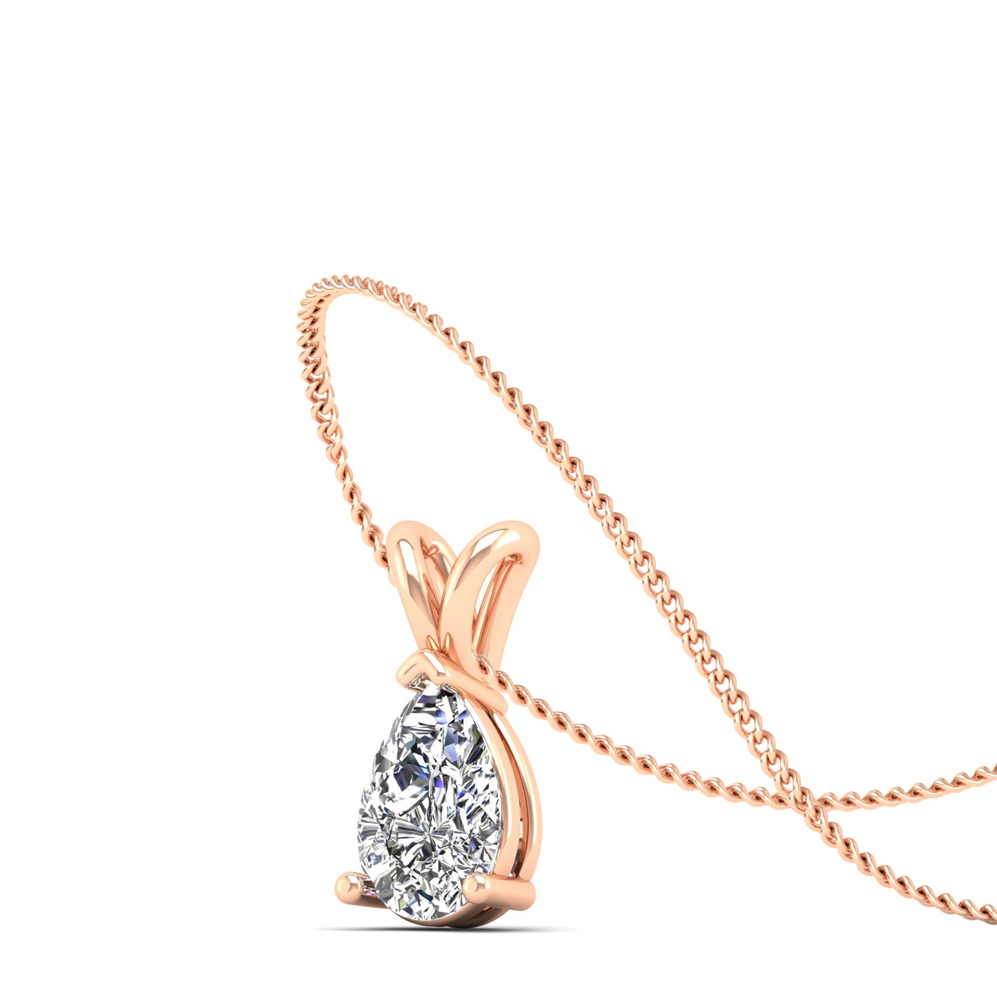 Pear Cut Diamond Pendant 1.0 Carat