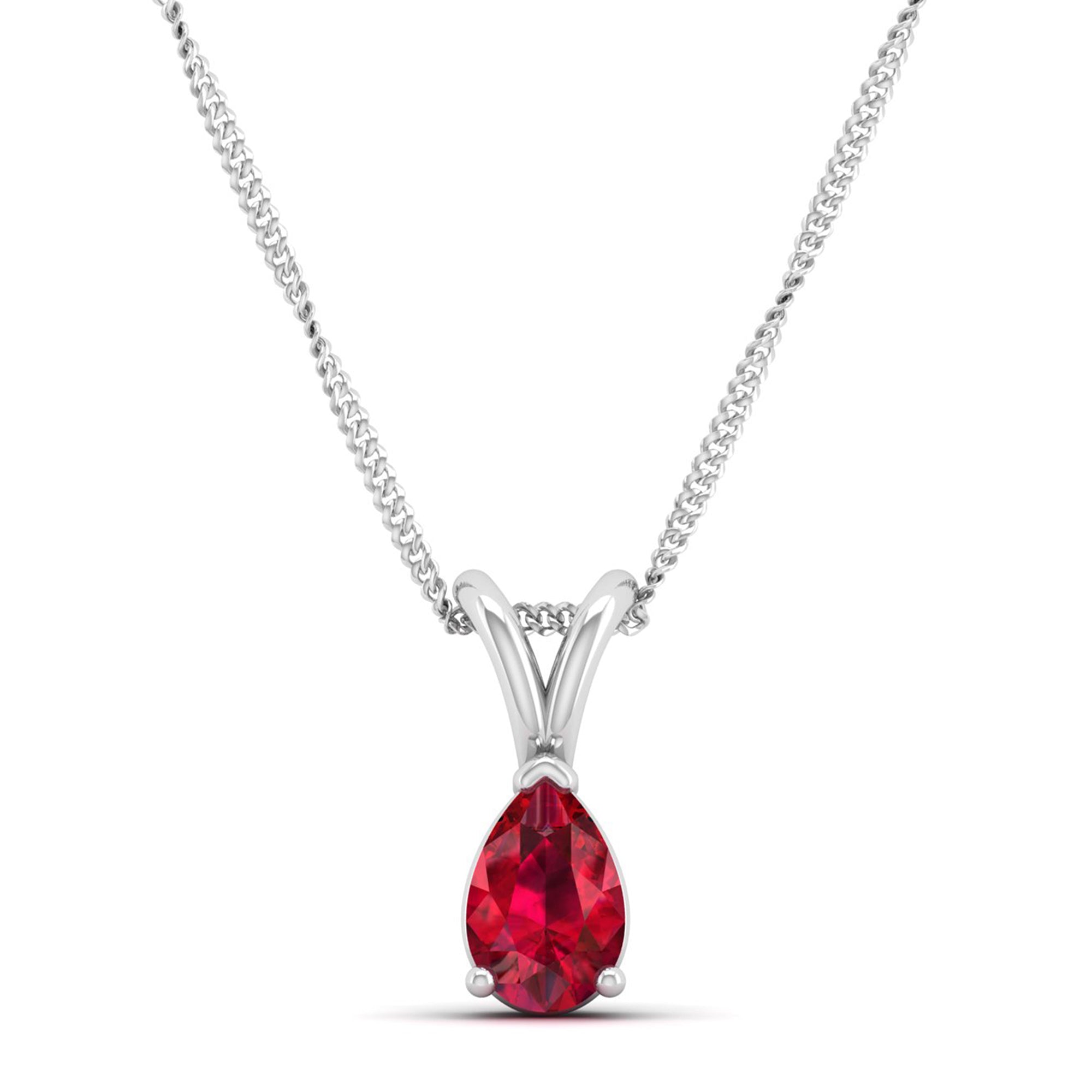 Pear Cut Ruby Pendant 1.0 Carat