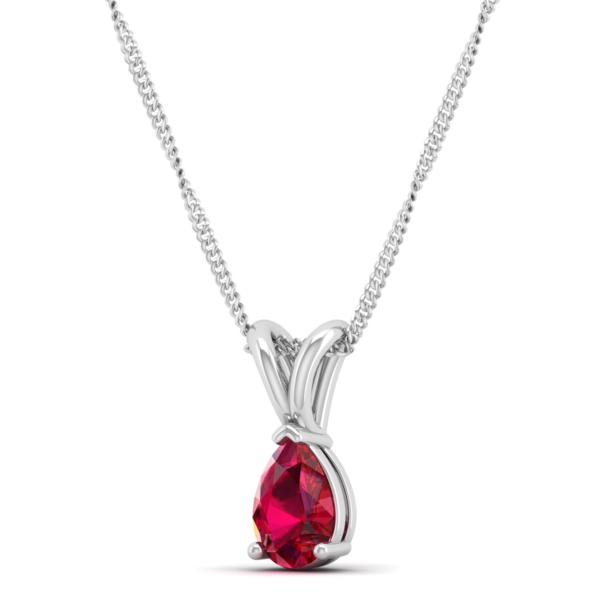 Pear Cut Ruby Pendant 1.0 Carat