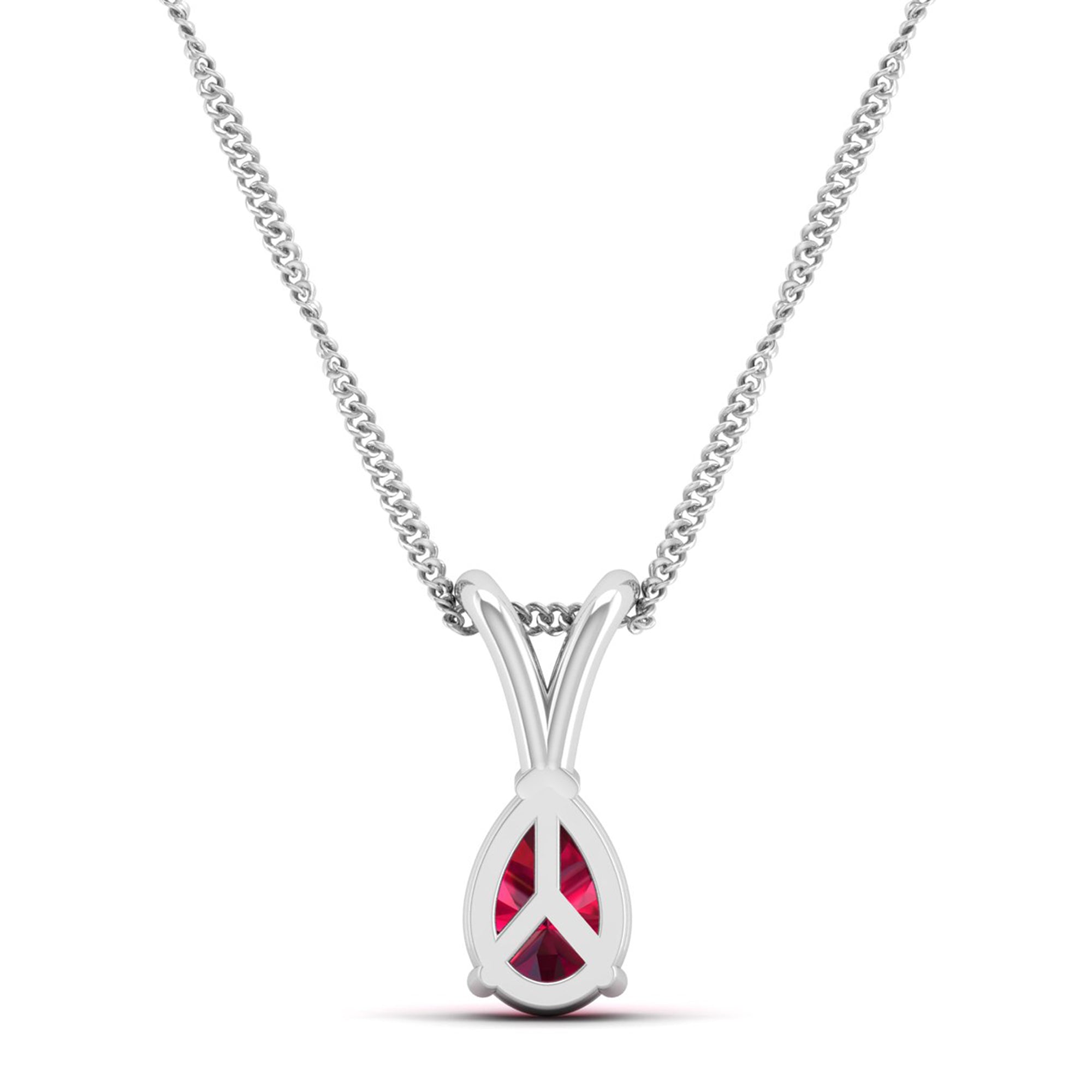 Pear Cut Ruby Pendant 1.0 Carat