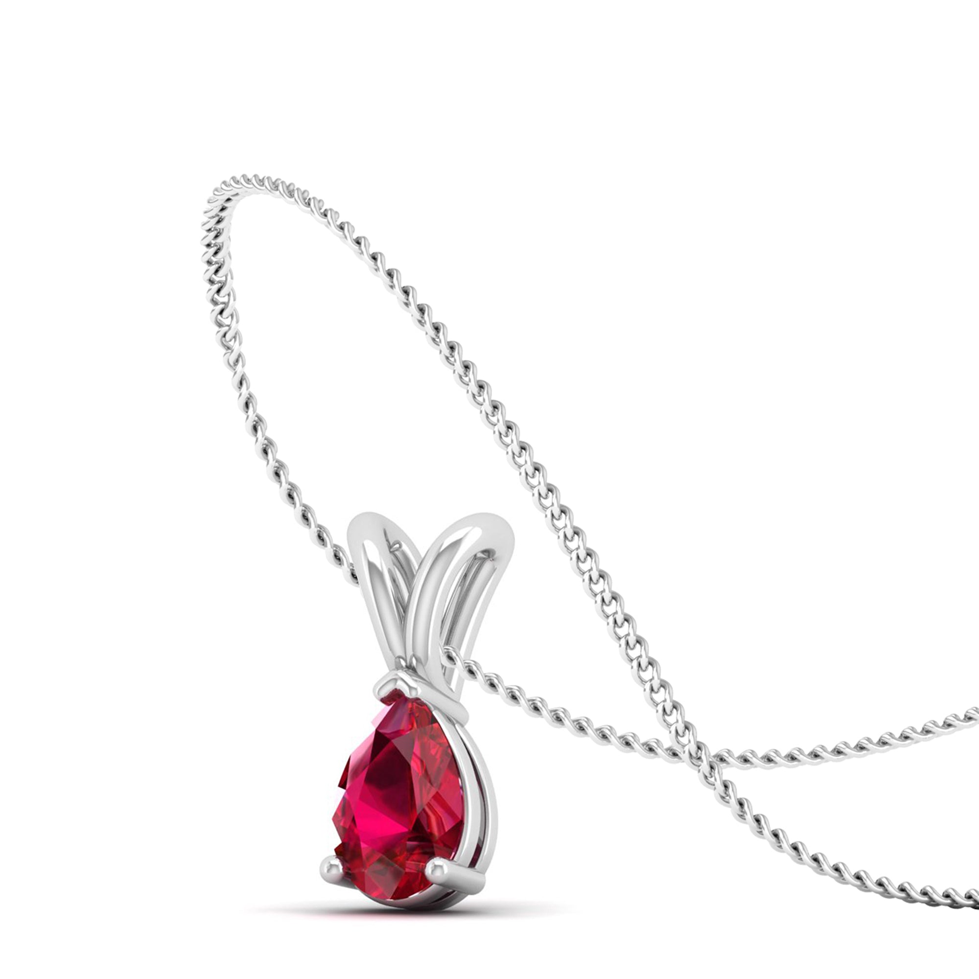 Pear Cut Ruby Pendant 1.0 Carat