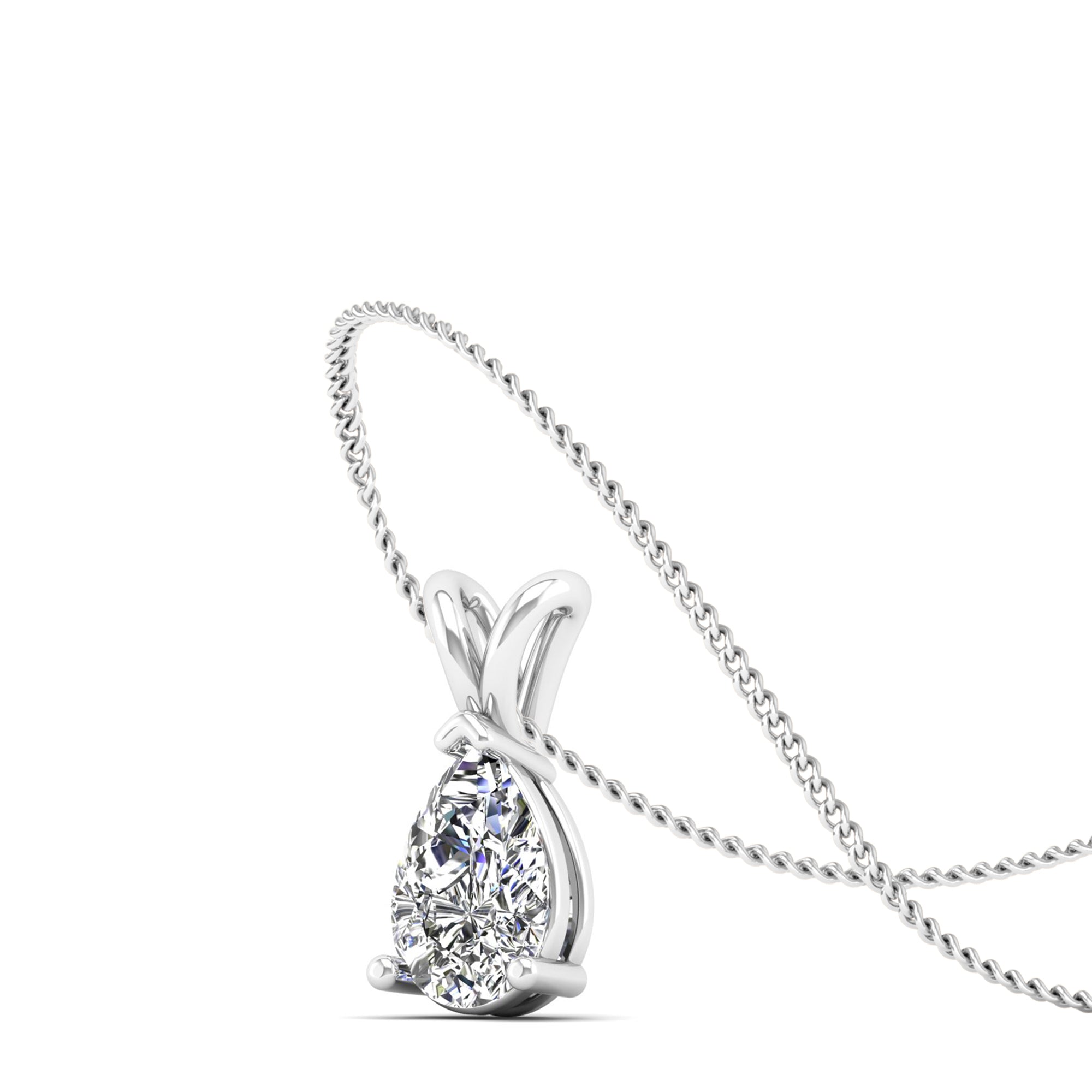 Pear Cut Diamond Pendant 1.0 Carat