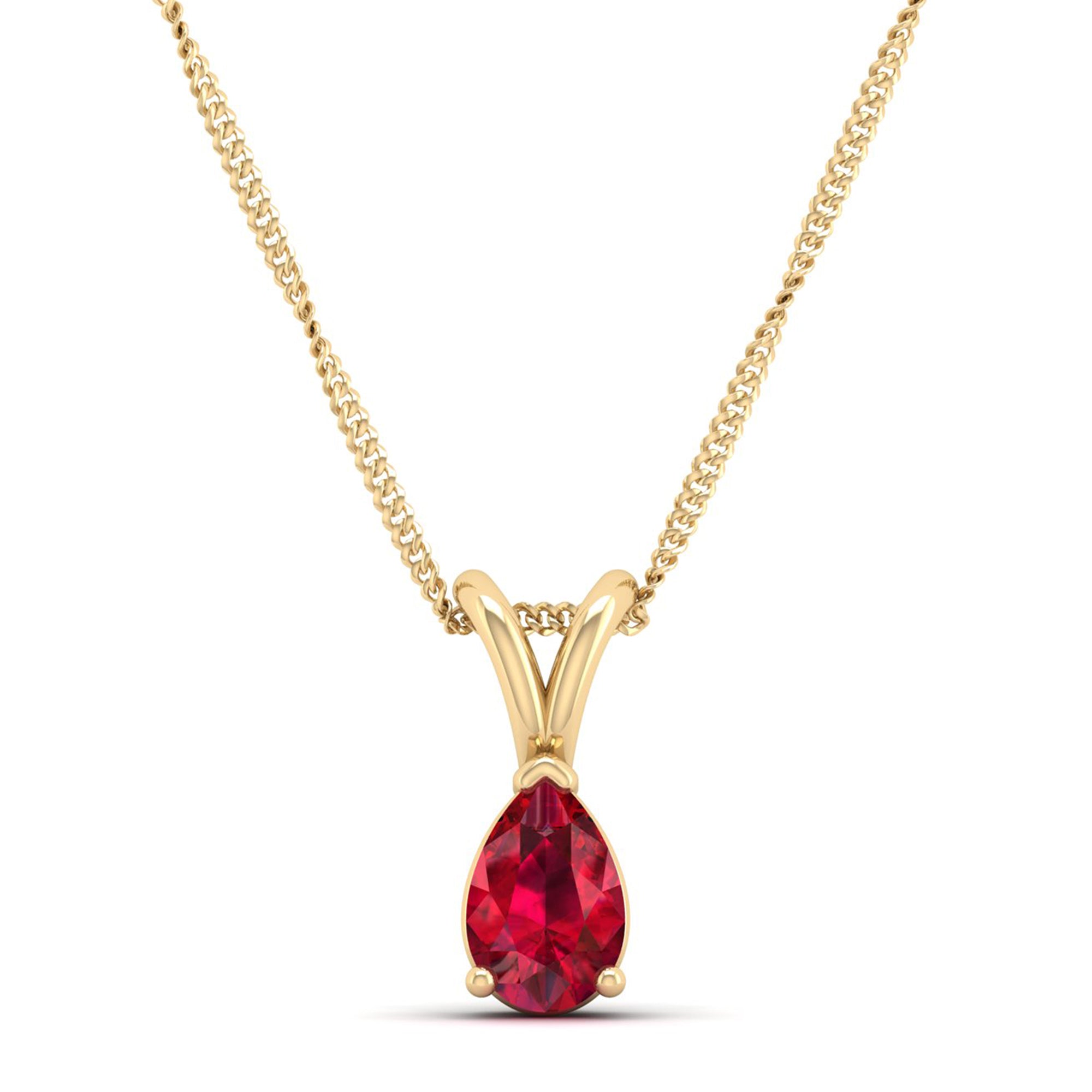 Pear Cut Ruby Pendant 1.0 Carat