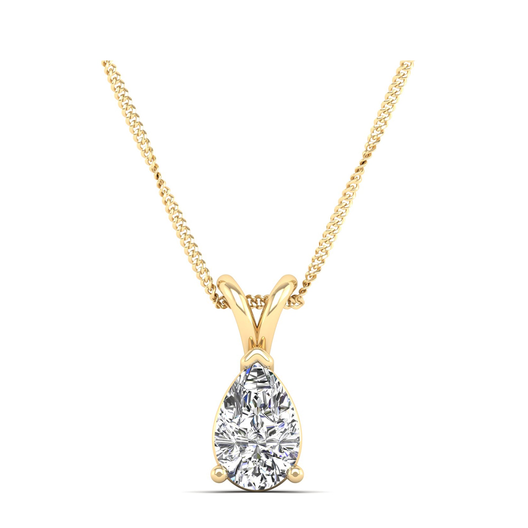Pear Cut Diamond Pendant 1.0 Carat