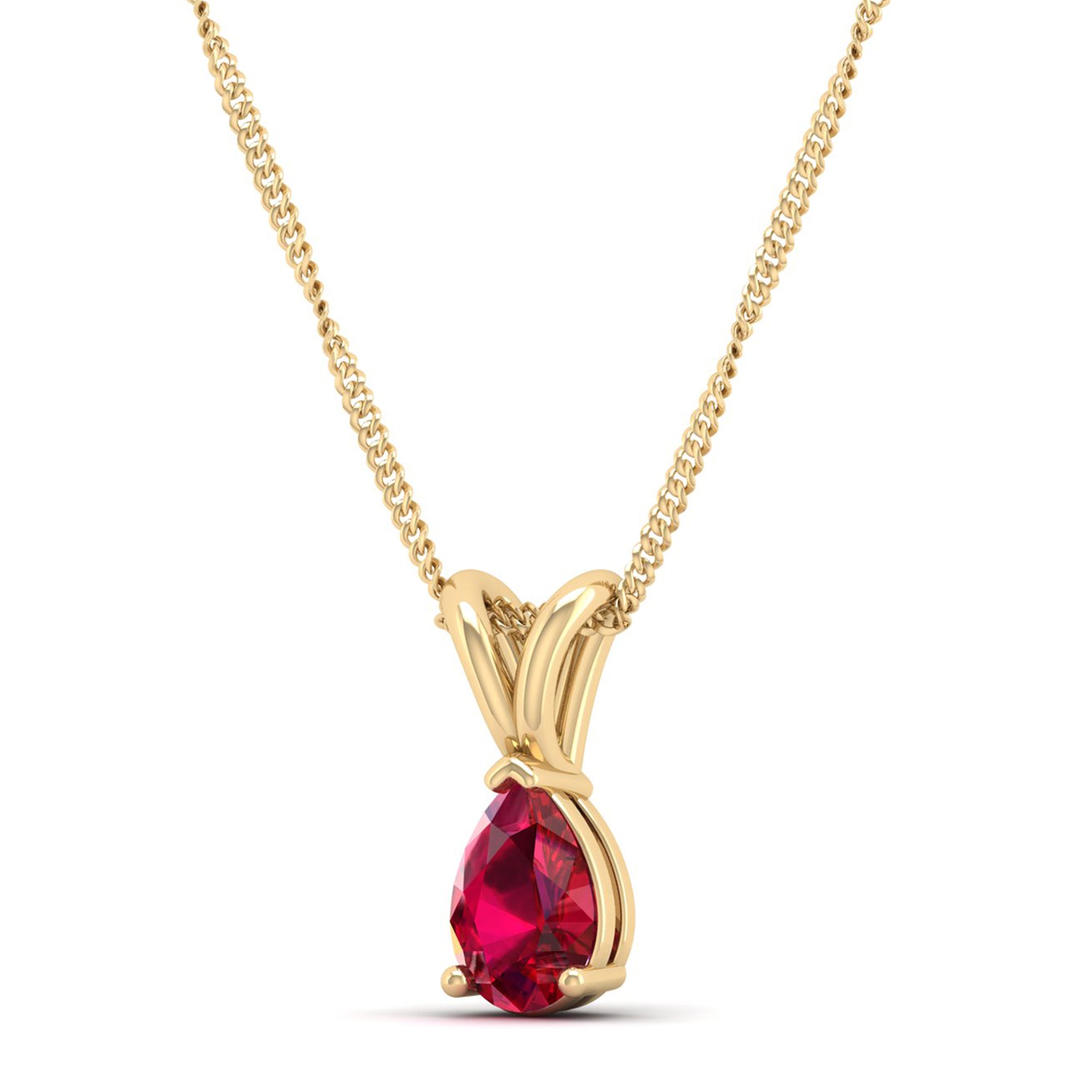 Pear Cut Ruby Pendant 1.0 Carat