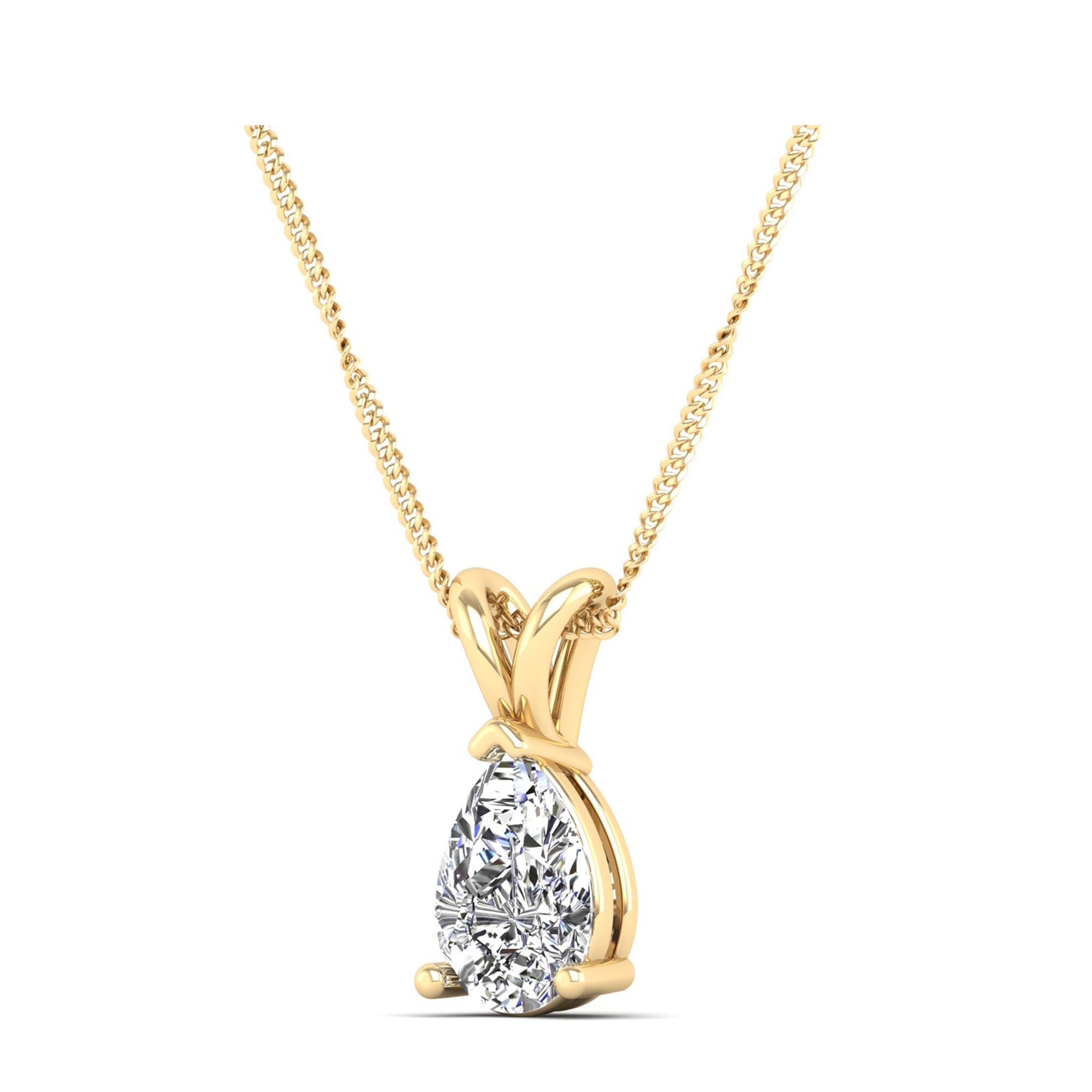 Pear Cut Diamond Pendant 1.0 Carat
