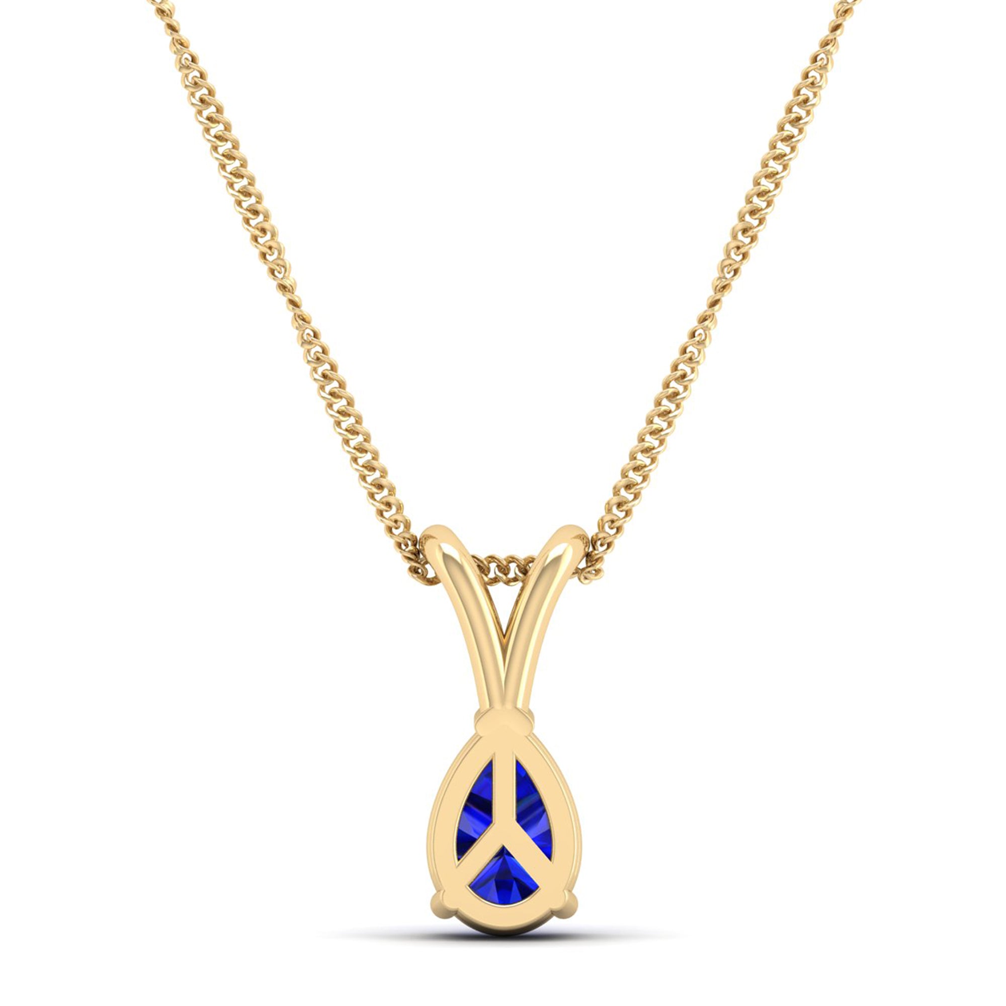 Pear Cut Sapphire Pendant 1.0 Carat