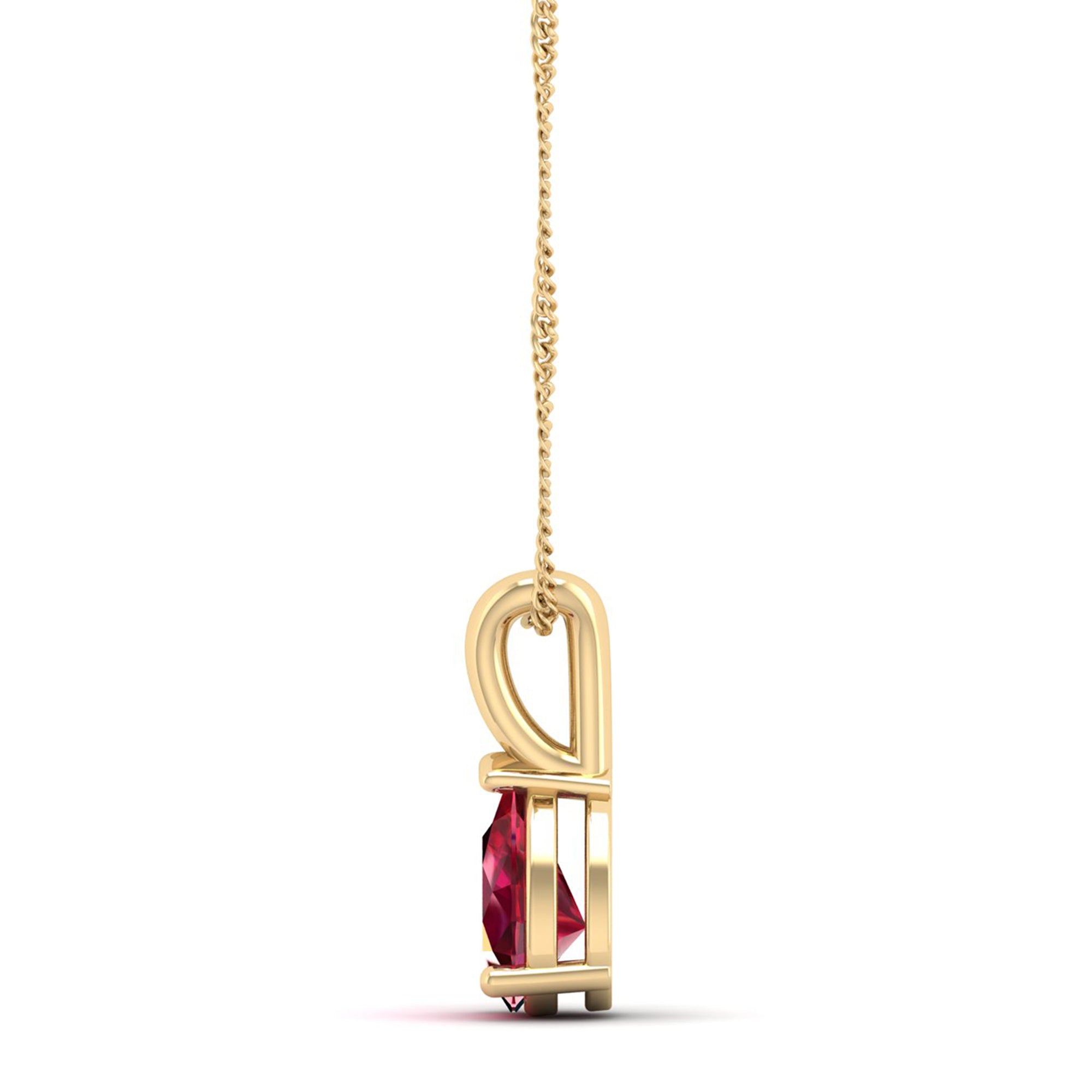 Pear Cut Ruby Pendant 1.0 Carat