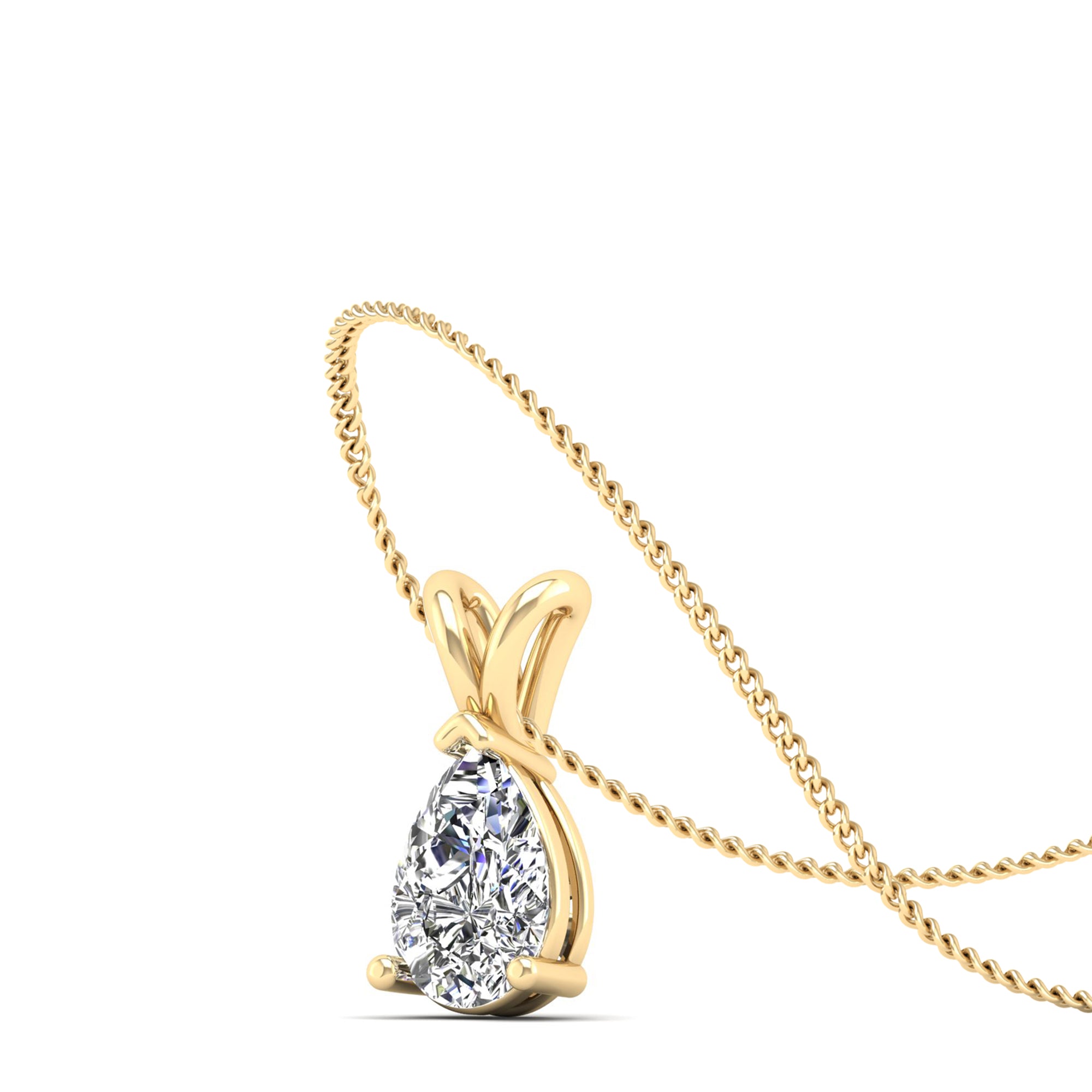 Pear Cut Diamond Pendant 1.0 Carat