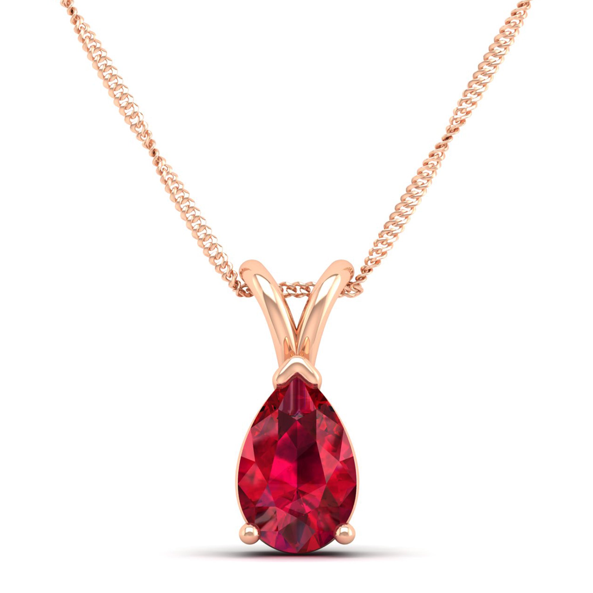 Pear Cut Ruby Pendant 1.5 Carat