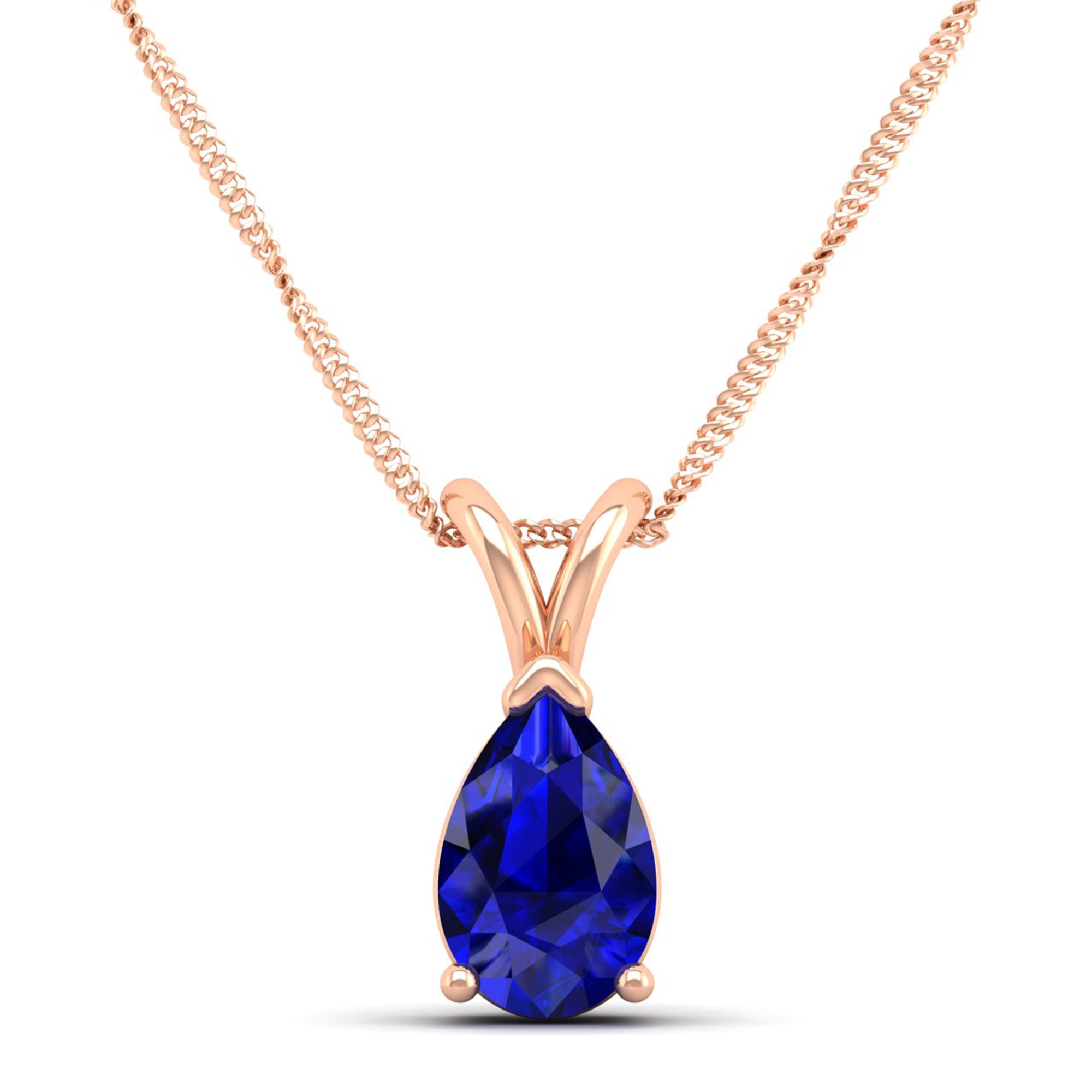 Pear Cut Sapphire Pendant 1.5 Carat