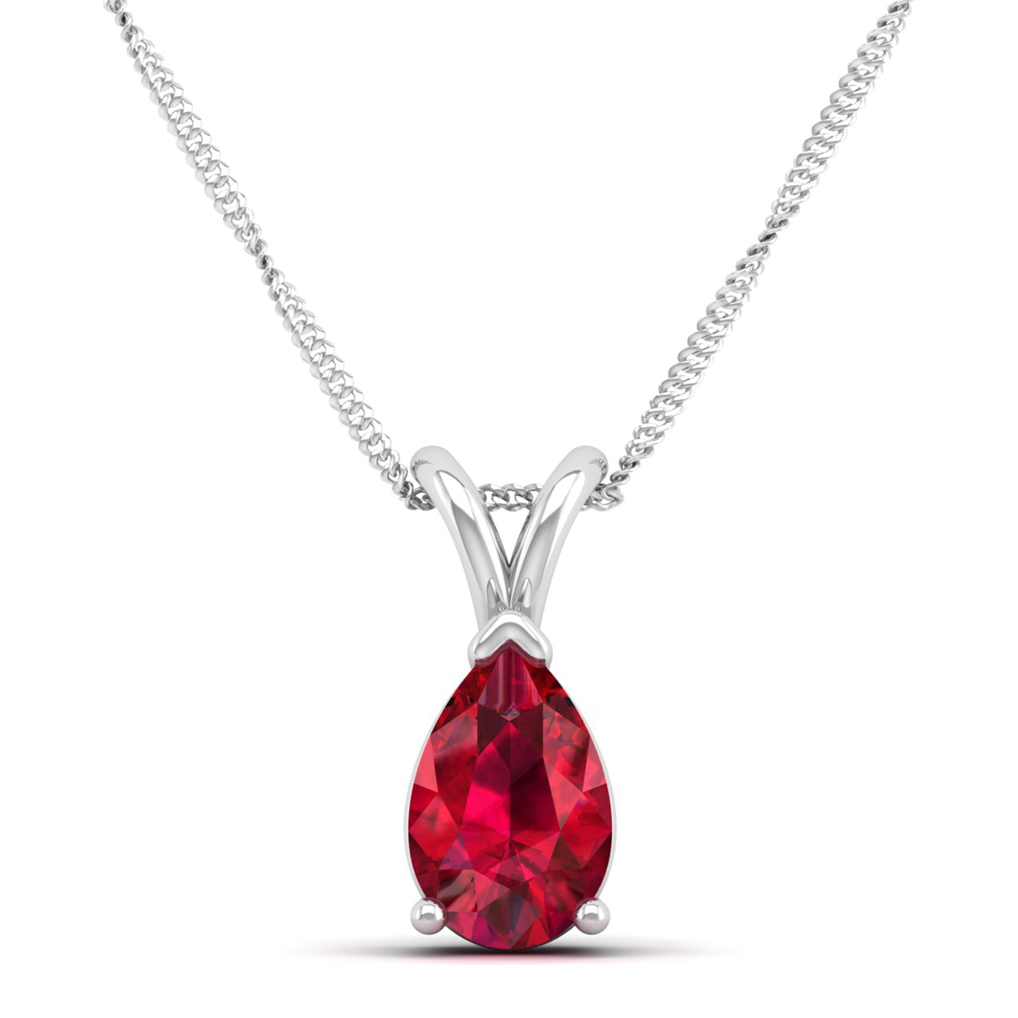 Pear Cut Ruby Pendant 1.5 Carat
