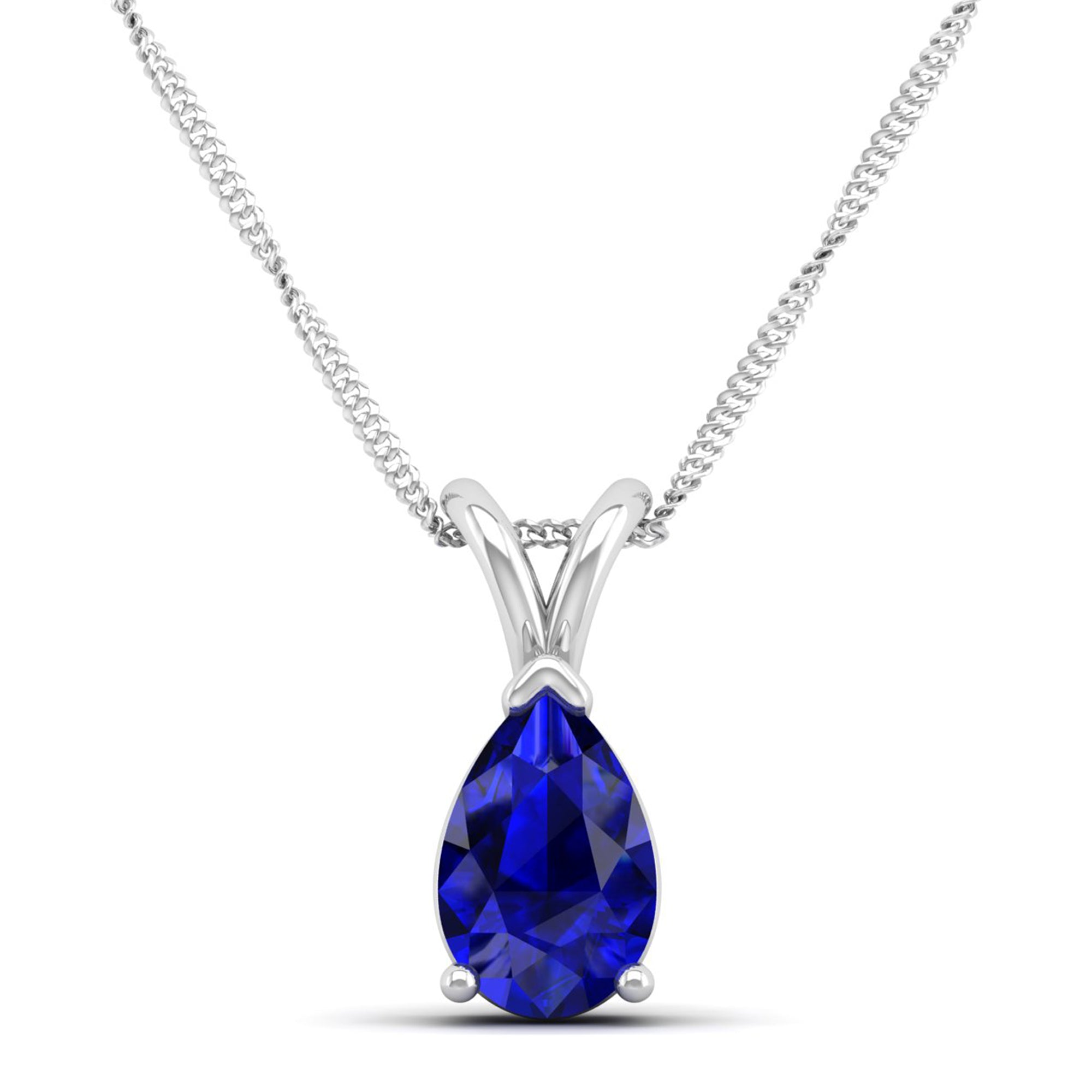 Pear Cut Sapphire Pendant 1.5 Carat