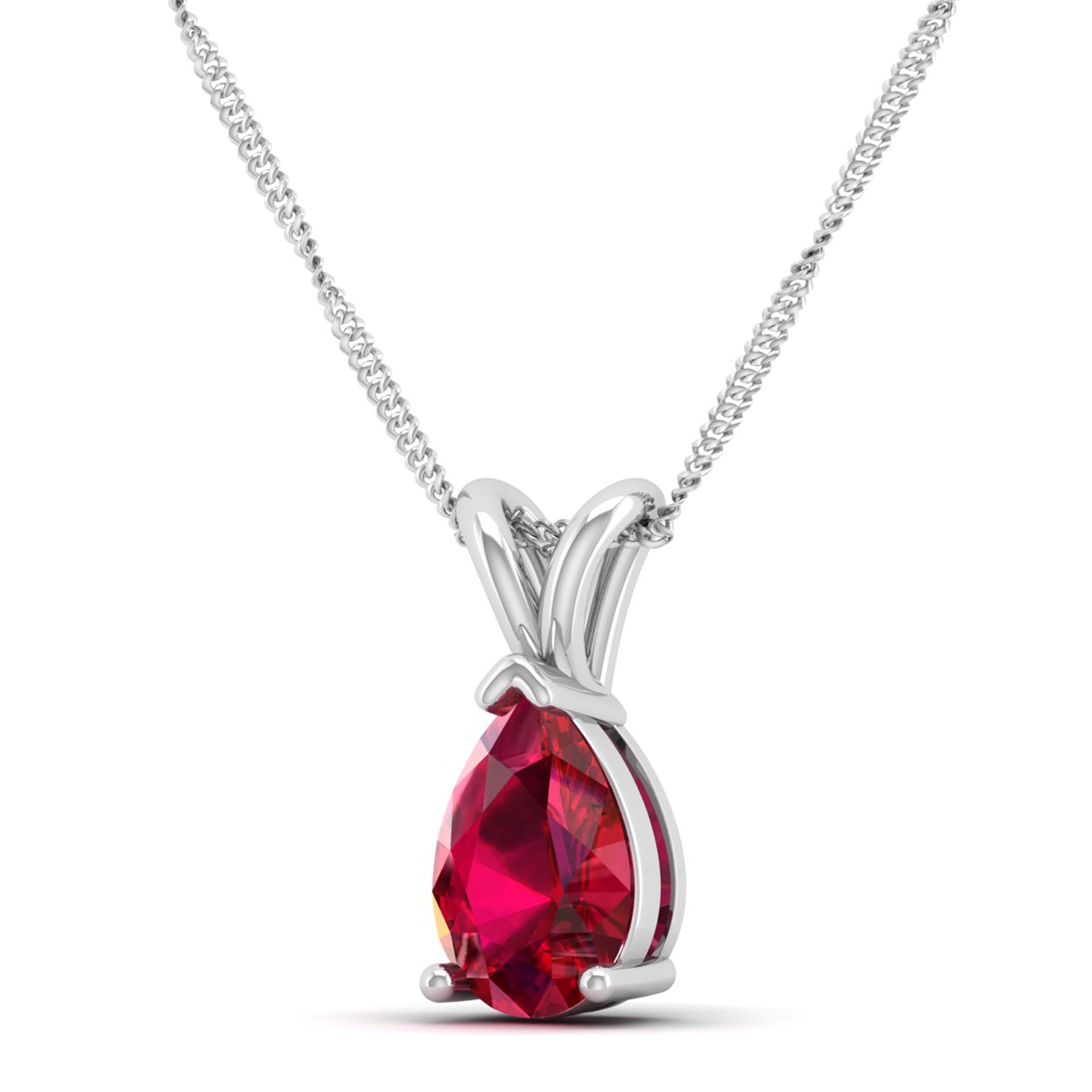 Pear Cut Ruby Pendant 1.5 Carat
