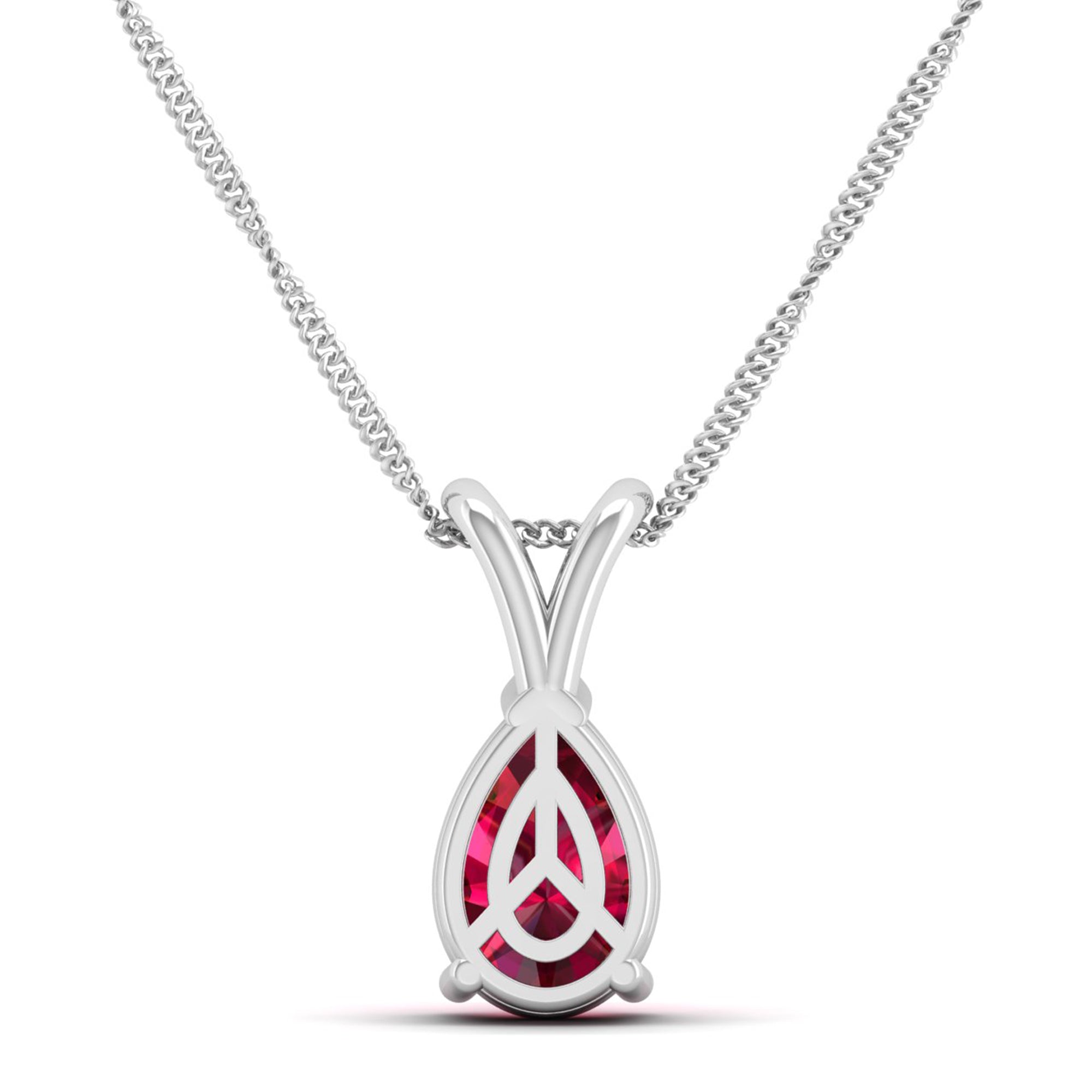 Pear Cut Ruby Pendant 1.5 Carat