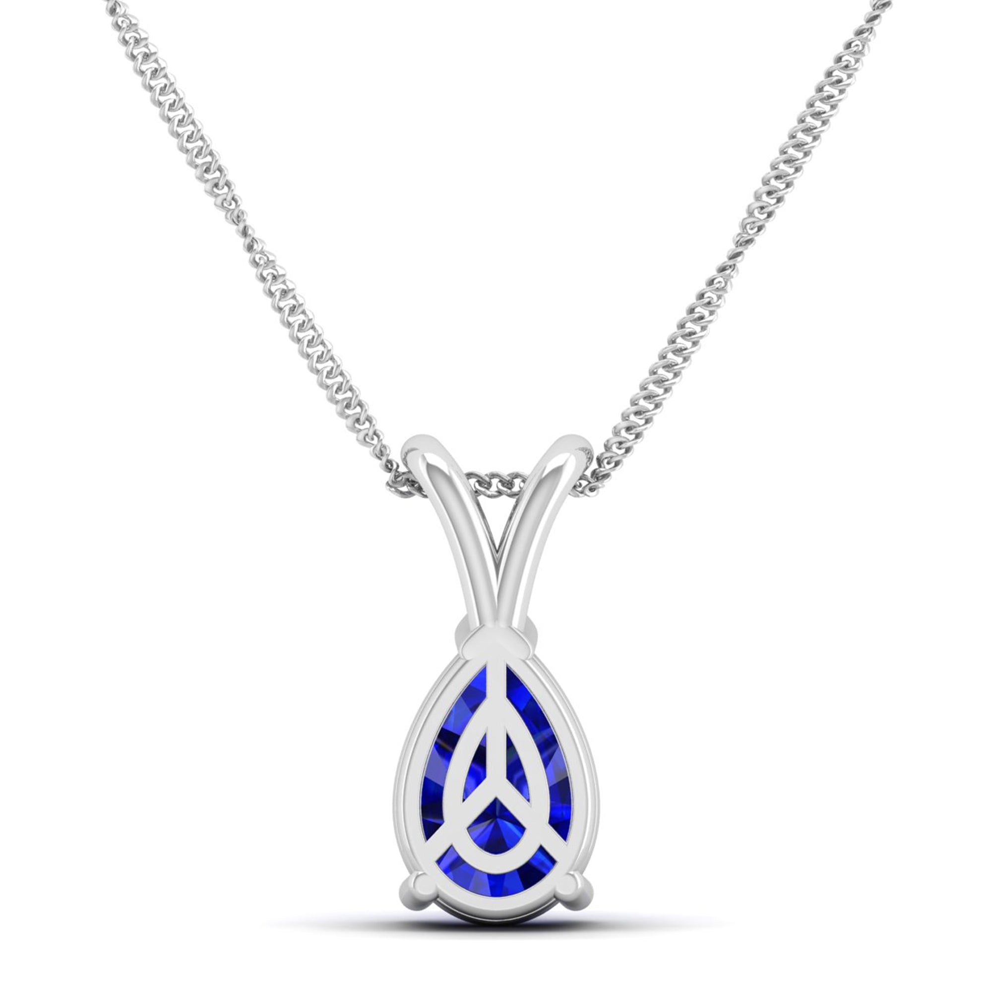 Pear Cut Sapphire Pendant 1.5 Carat