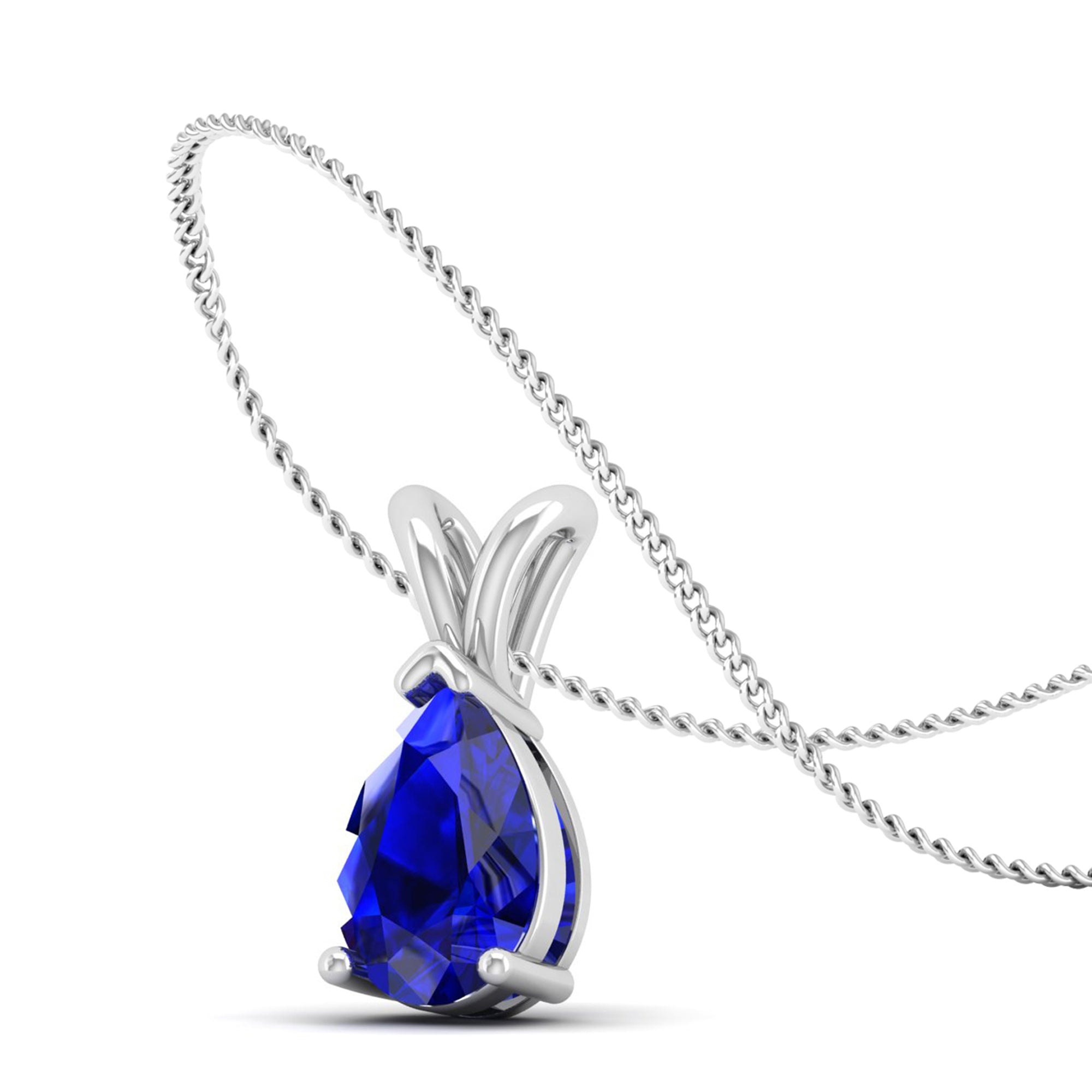 Pear Cut Sapphire Pendant 1.5 Carat