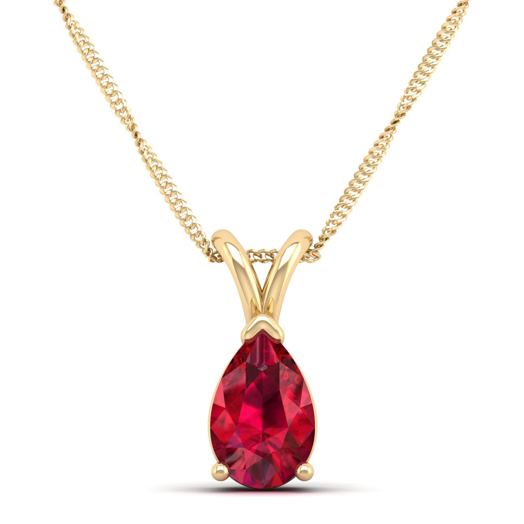 Pear Cut Ruby Pendant 1.5 Carat