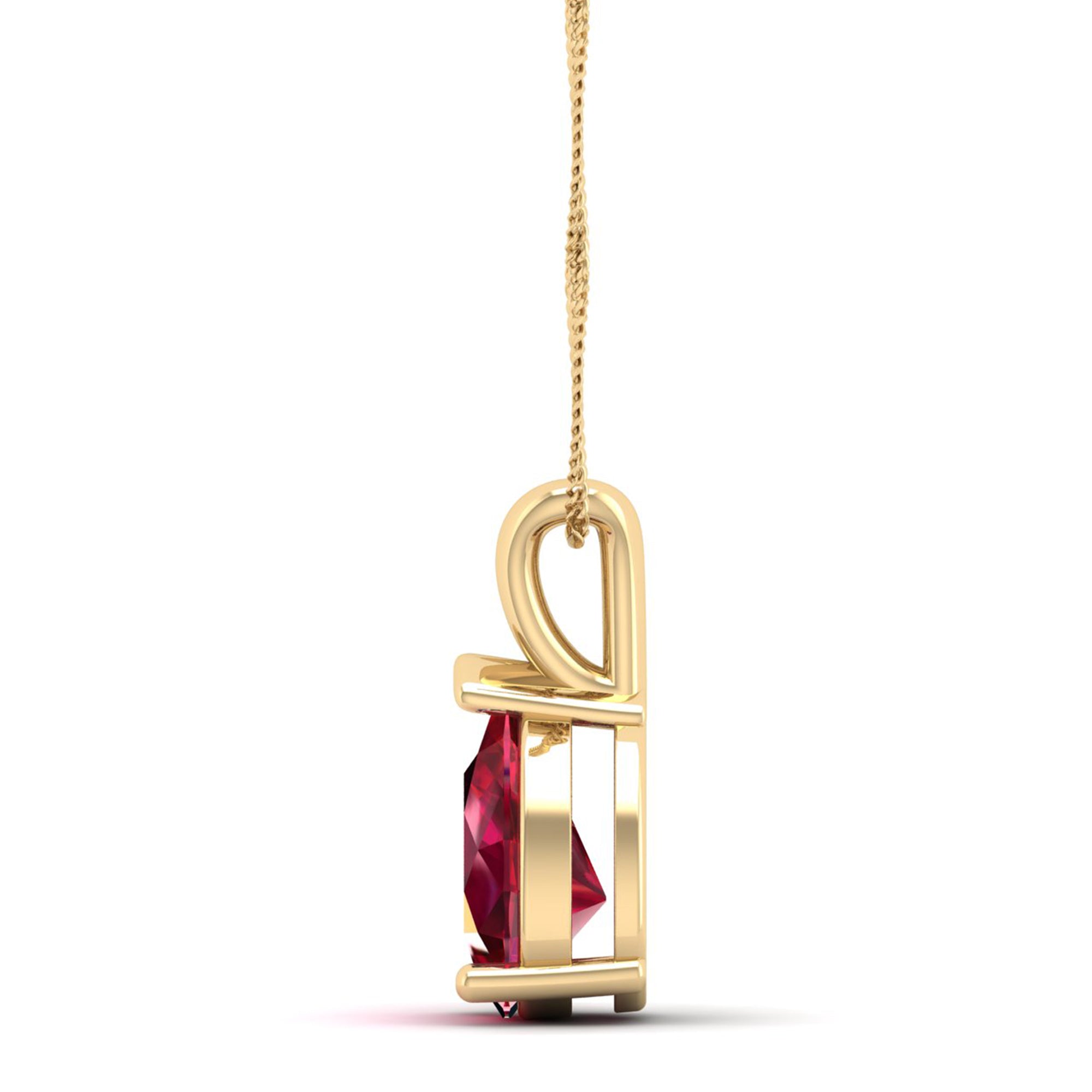 Pear Cut Ruby Pendant 1.5 Carat
