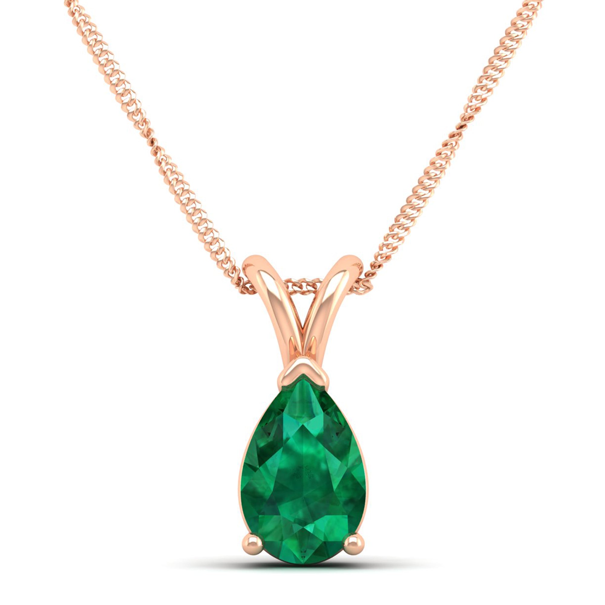 Pear Cut Emerald Pendent 2.0 Carat