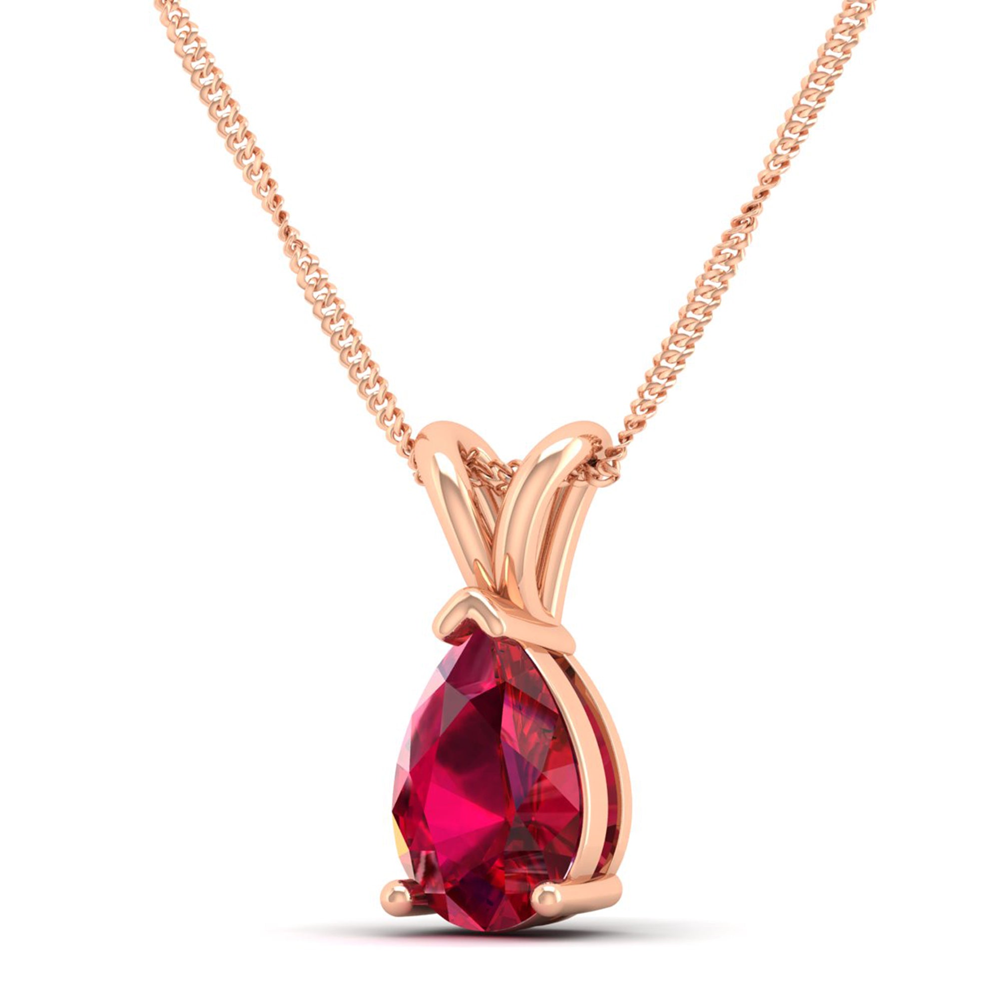 Pear Cut Ruby Pendent 2.0 Carat