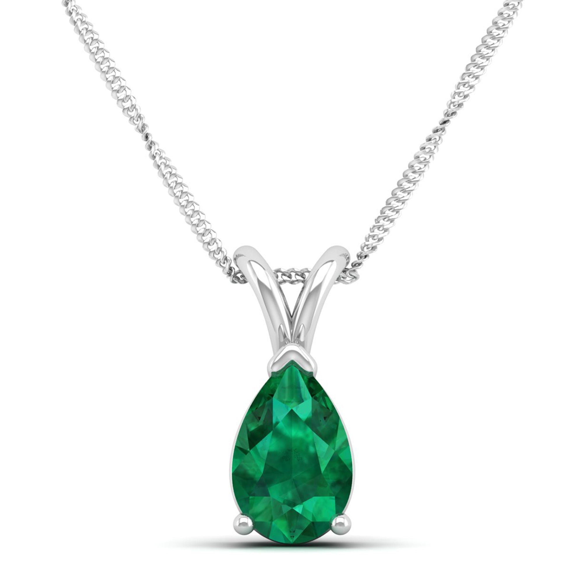 Pear Cut Emerald Pendent 2.0 Carat