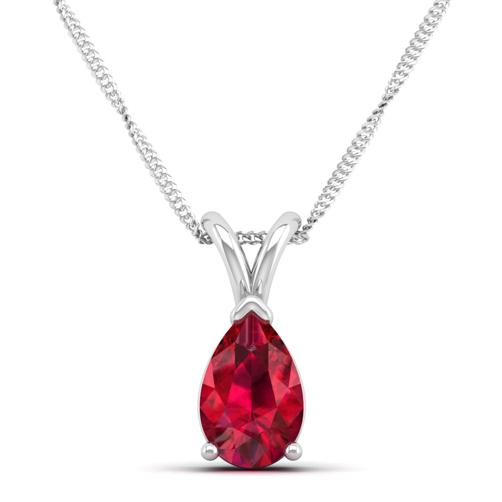 Pear Cut Ruby Pendent 2.0 Carat