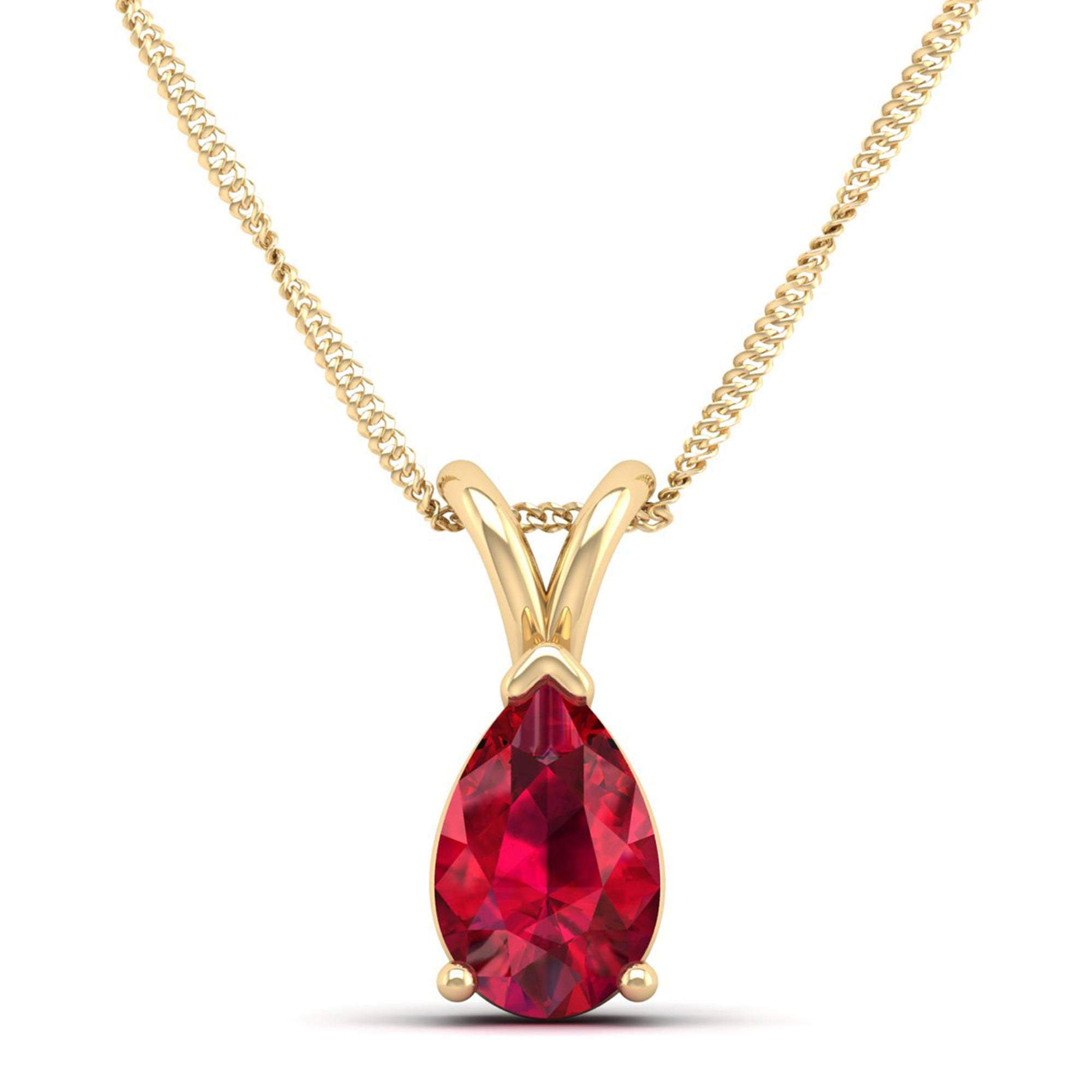Pear Cut Ruby Pendent 2.0 Carat