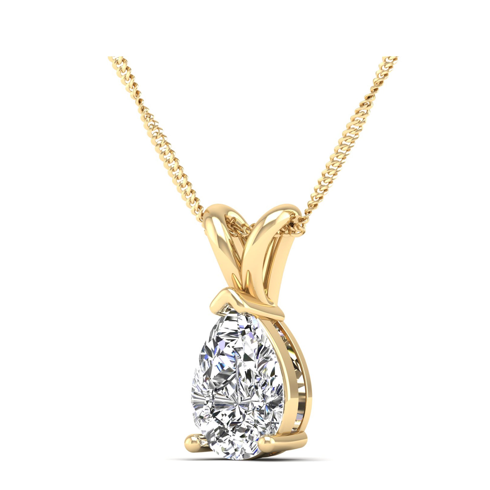 Pear Cut Diamond Pendent 2.0 Carat