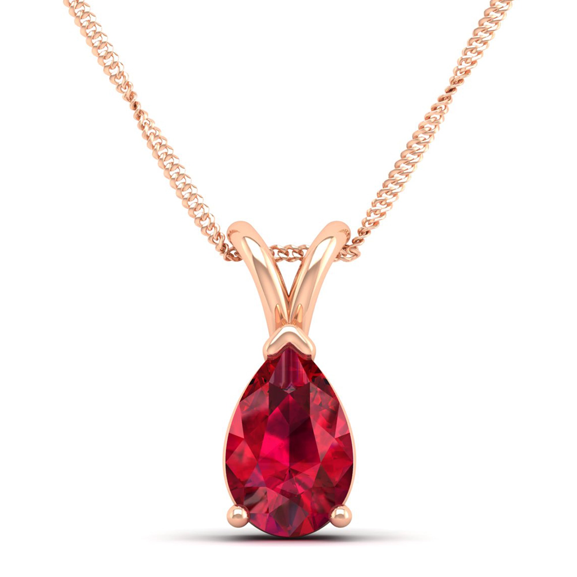 Pear Cut Ruby Pendant 2.5 Carat