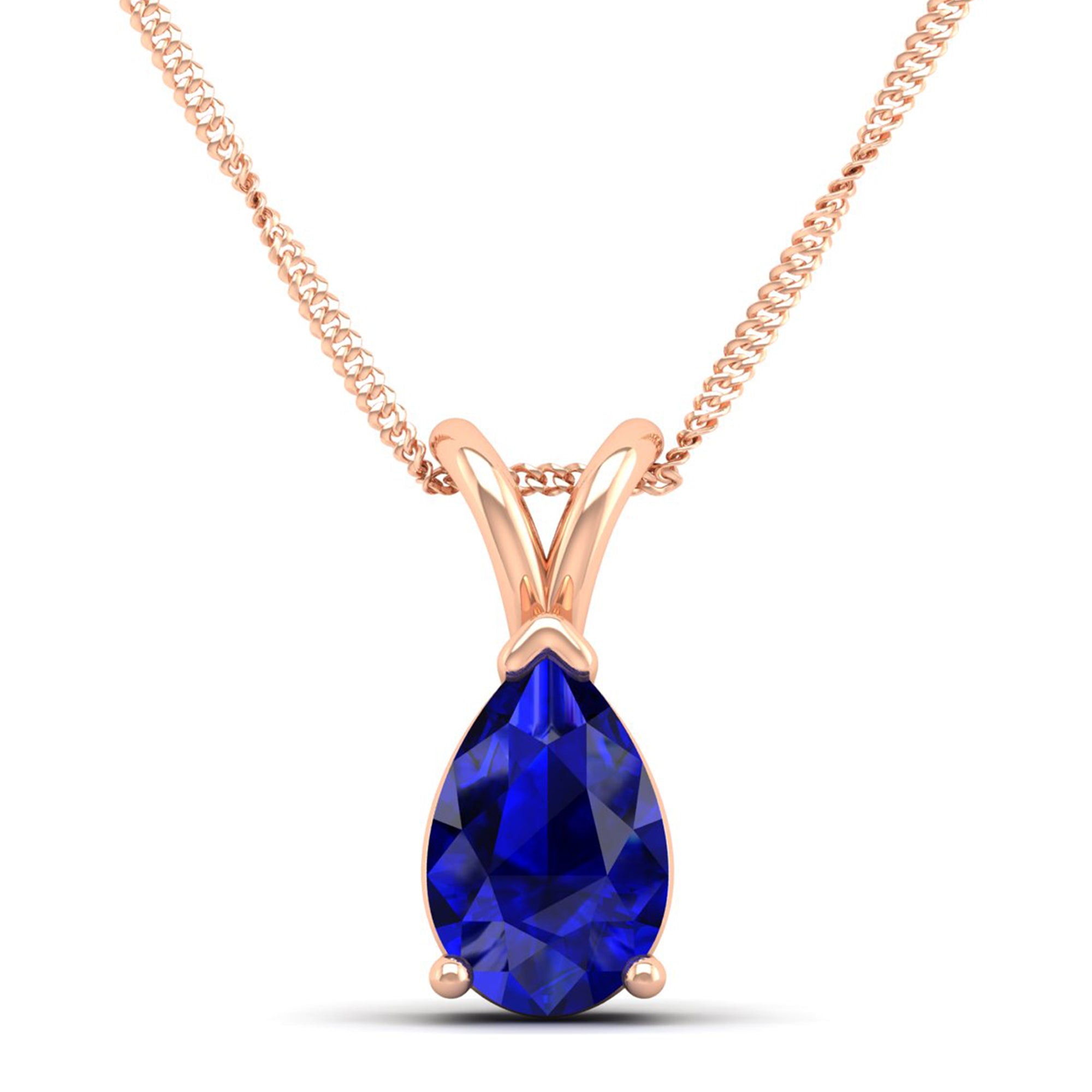 Pear Cut Sapphire Pendant 2.5 Carat