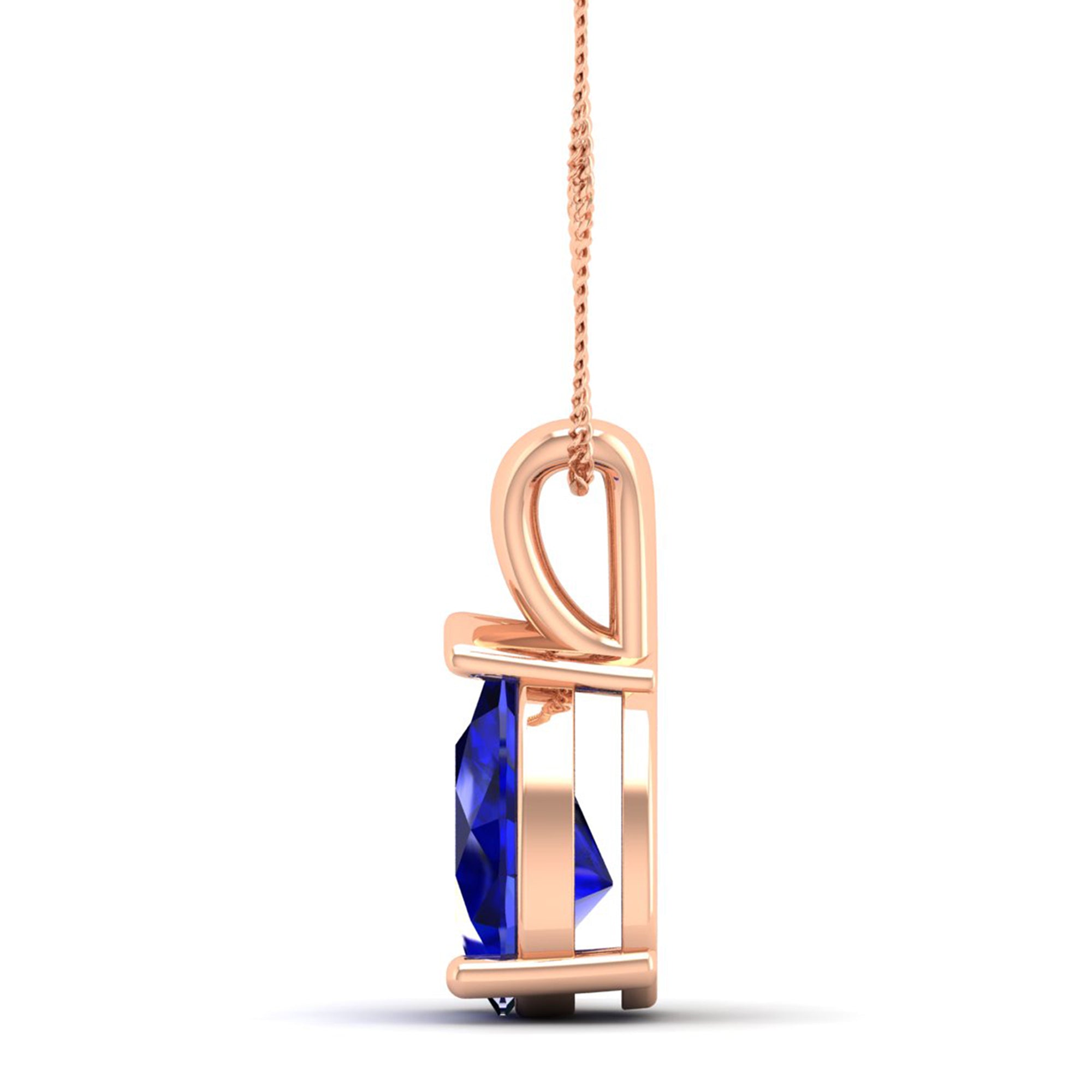 Pear Cut Sapphire Pendant 2.5 Carat
