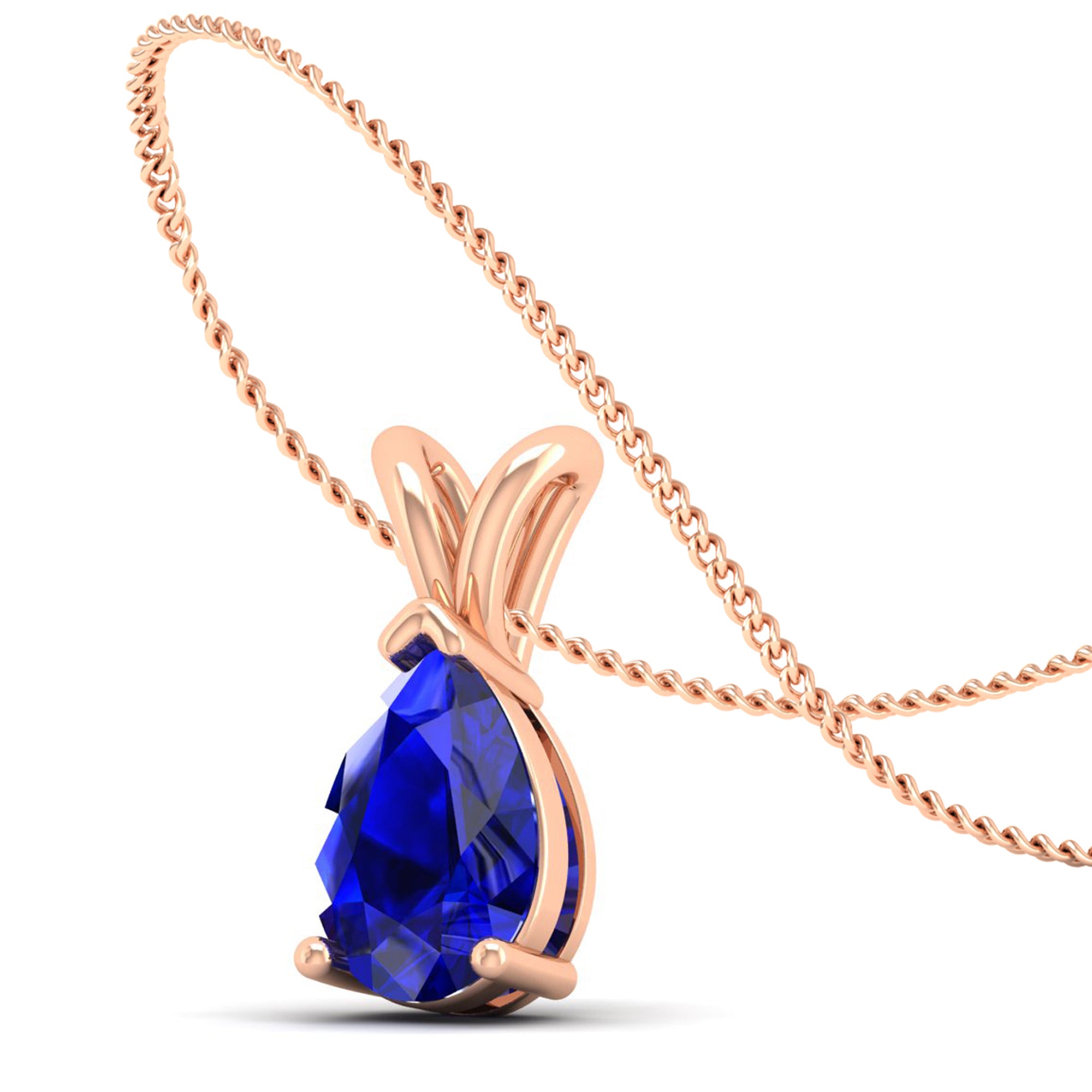 Pear Cut Sapphire Pendant 2.5 Carat