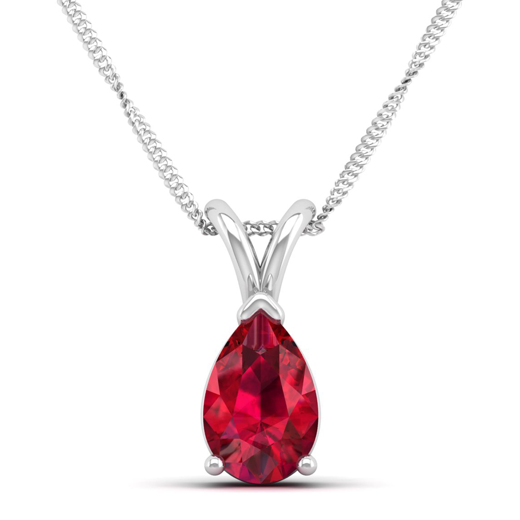 Pear Cut Ruby Pendant 2.5 Carat