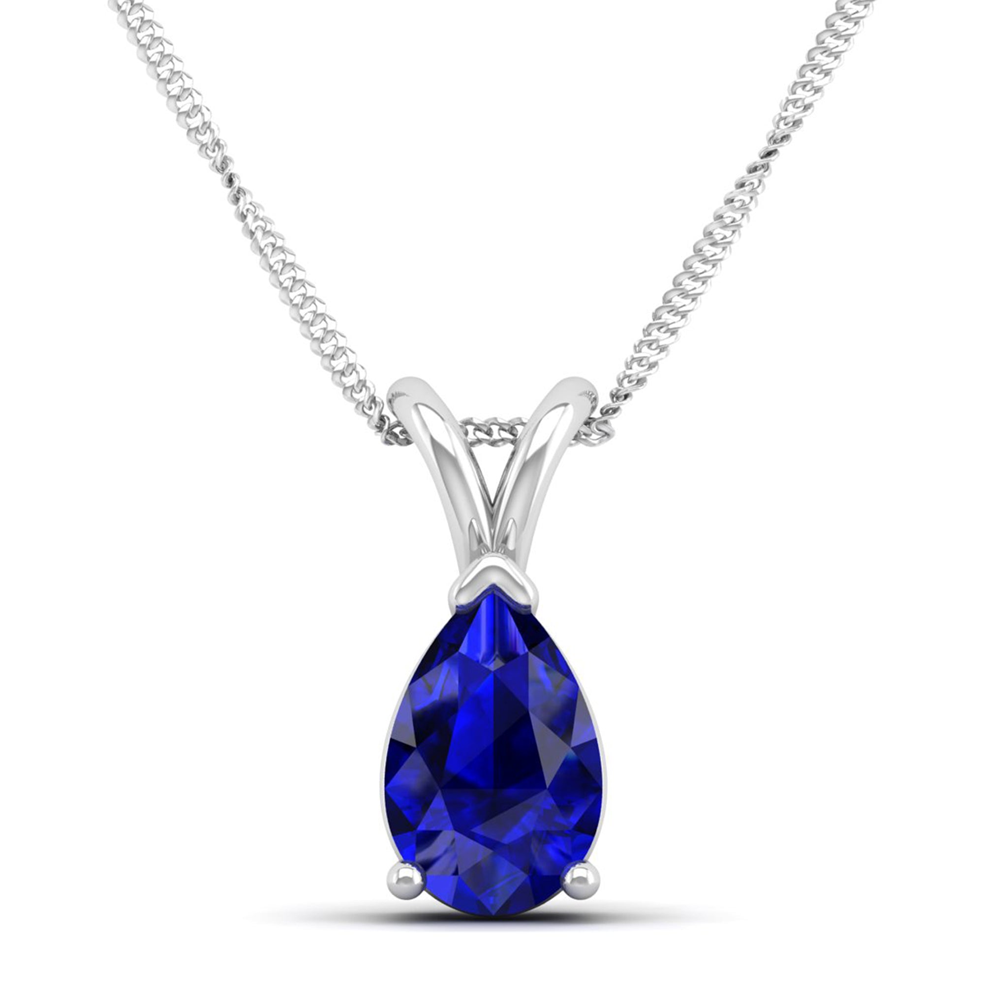 Pear Cut Sapphire Pendant 2.5 Carat