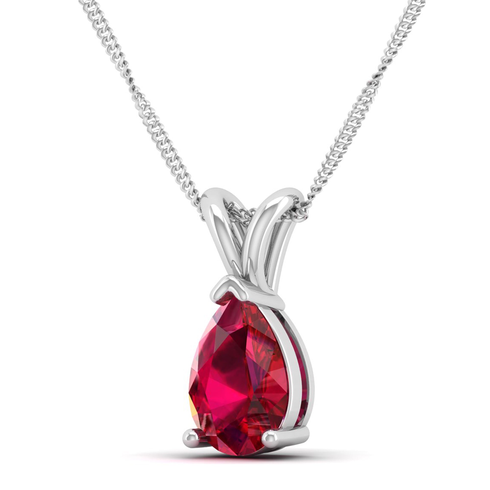 Pear Cut Ruby Pendant 2.5 Carat