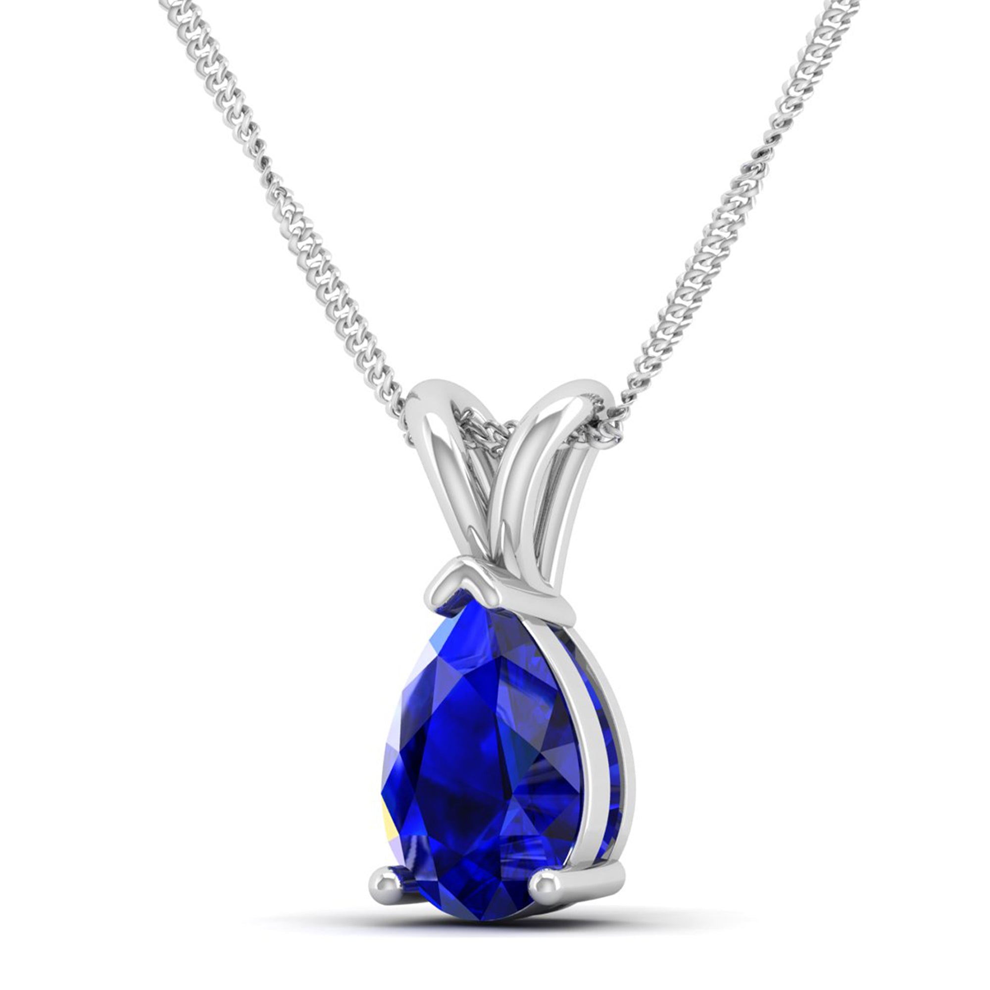 Pear Cut Sapphire Pendant 2.5 Carat