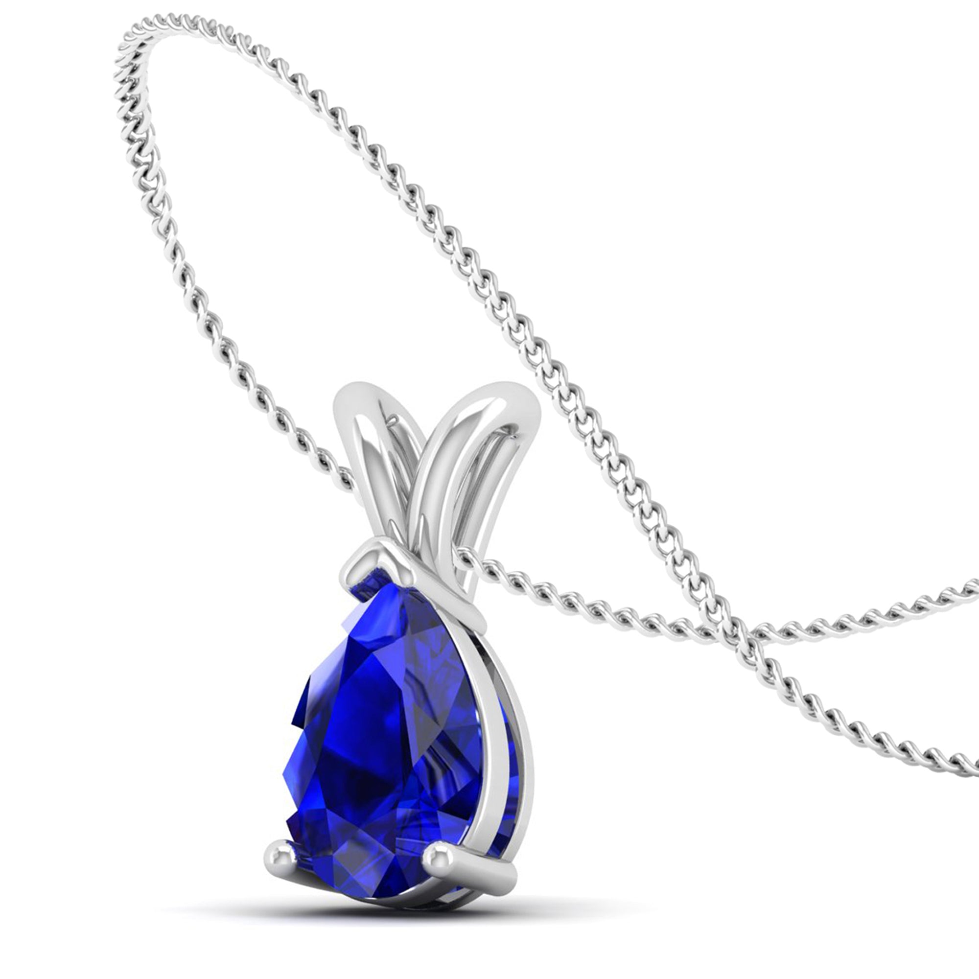 Pear Cut Sapphire Pendant 2.5 Carat