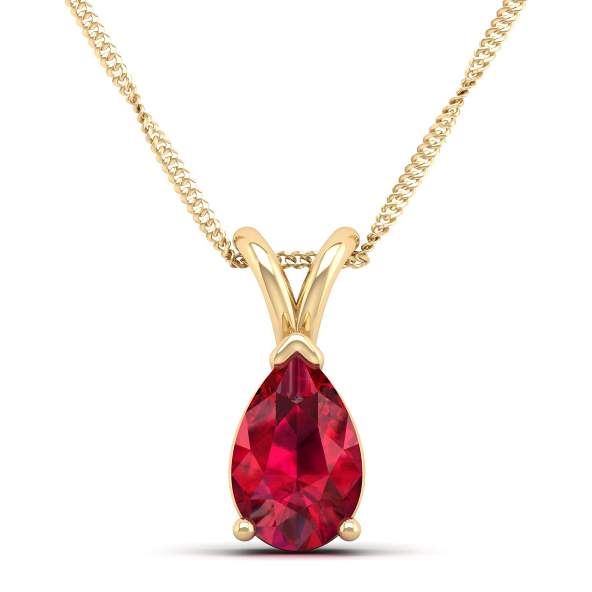Pear Cut Ruby Pendant 2.5 Carat