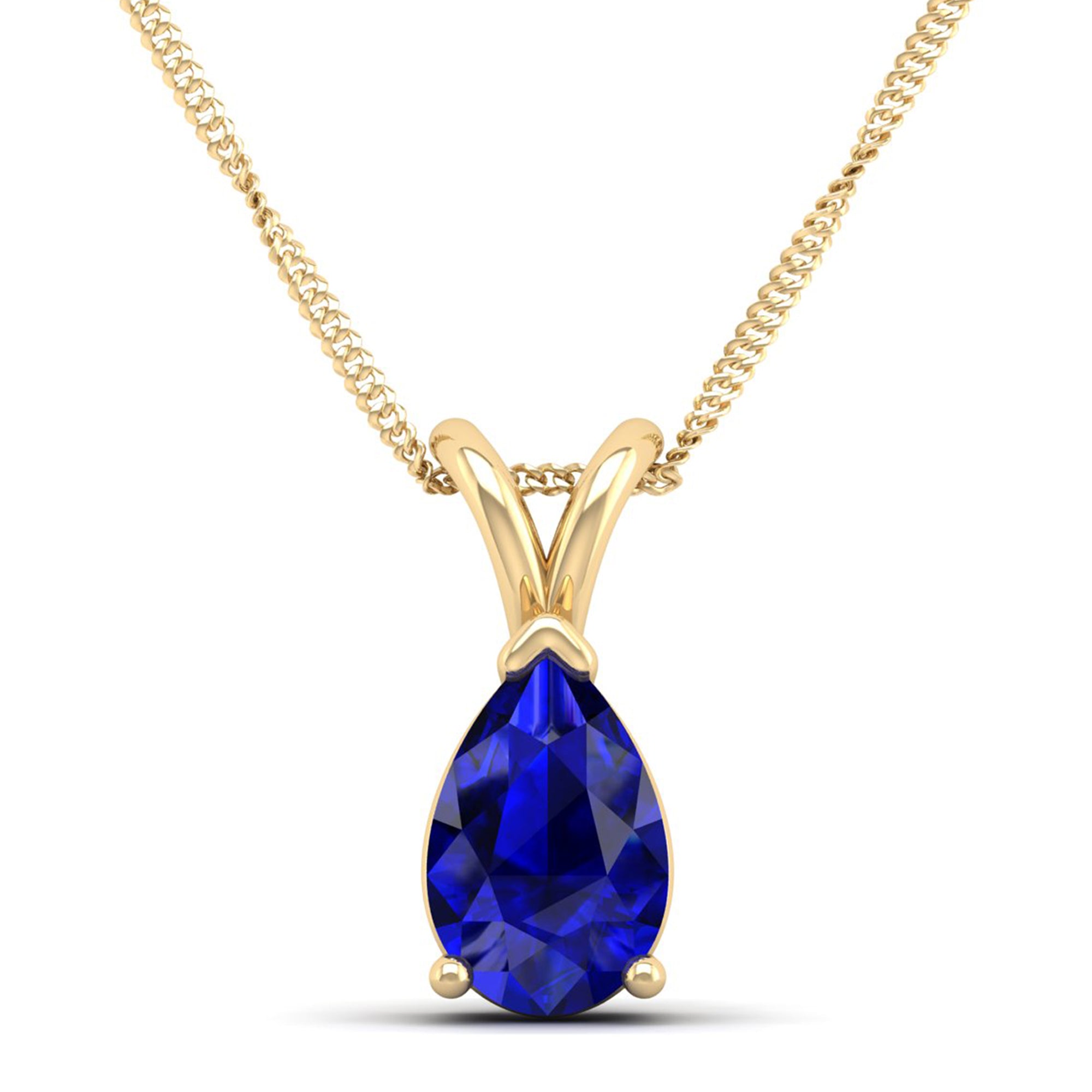 Pear Cut Sapphire Pendant 2.5 Carat
