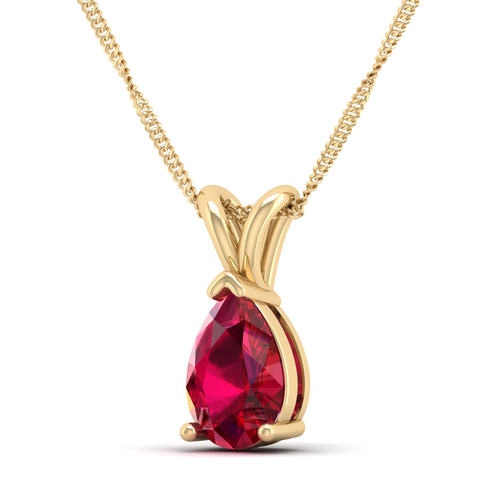 Pear Cut Ruby Pendant 2.5 Carat