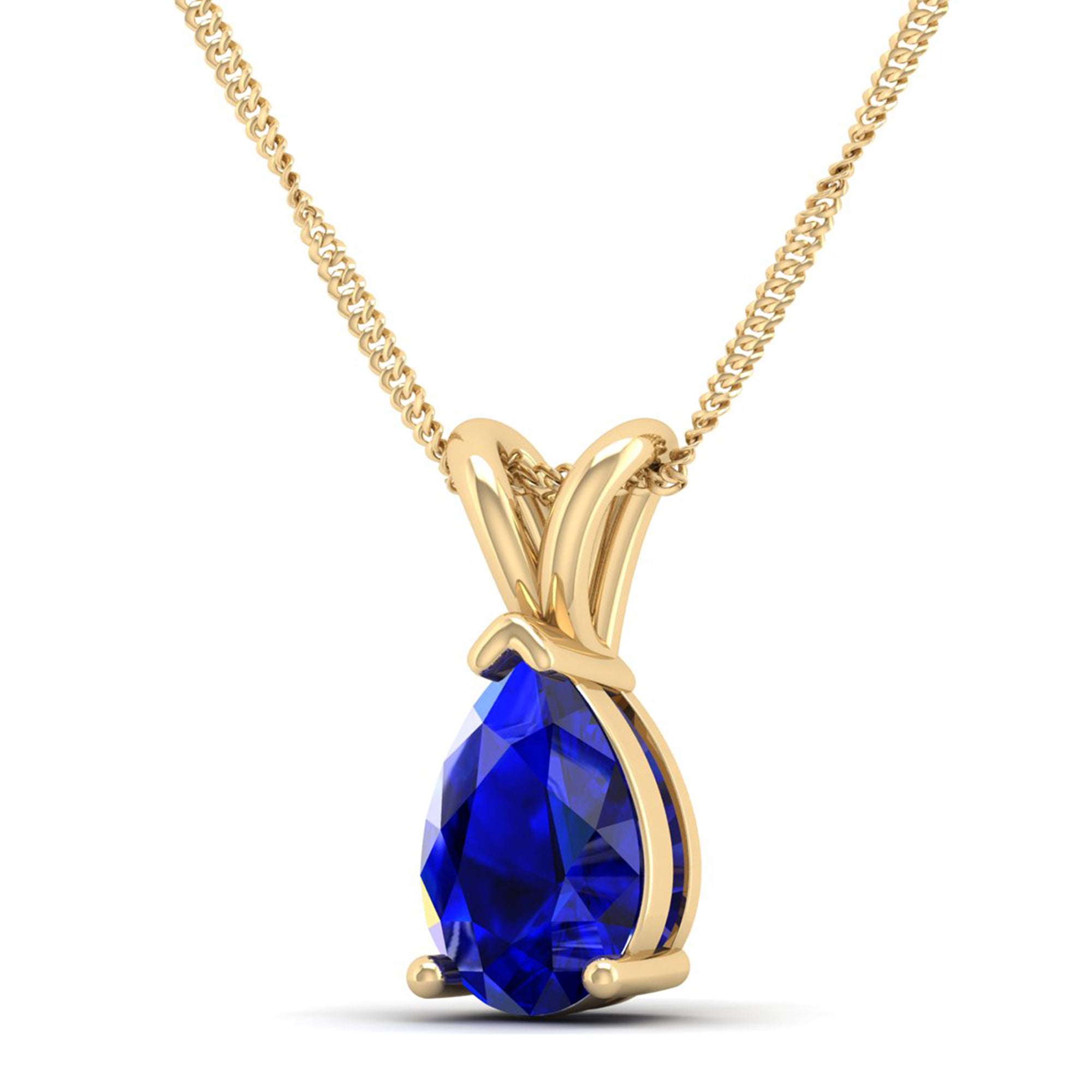 Pear Cut Sapphire Pendant 2.5 Carat