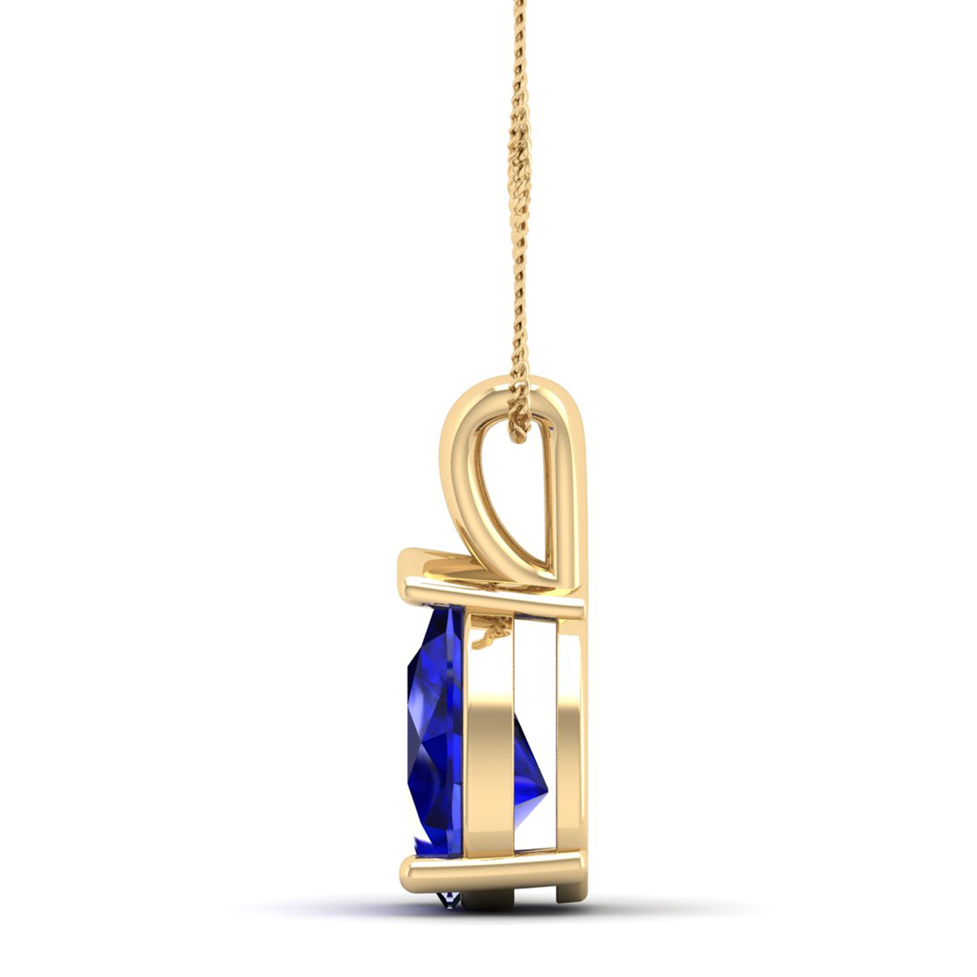 Pear Cut Sapphire Pendant 2.5 Carat